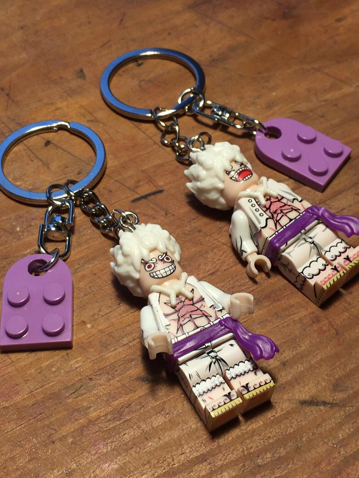 Anime One Piece Luffy Gear 5 Joy Boy anime keychain minifigure Size ONE SIZE - 6 Thumbnail