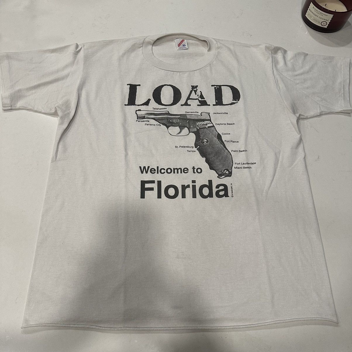 image of Vintage 1994 Florida State Gun Tee in White, Men's (Size XL)