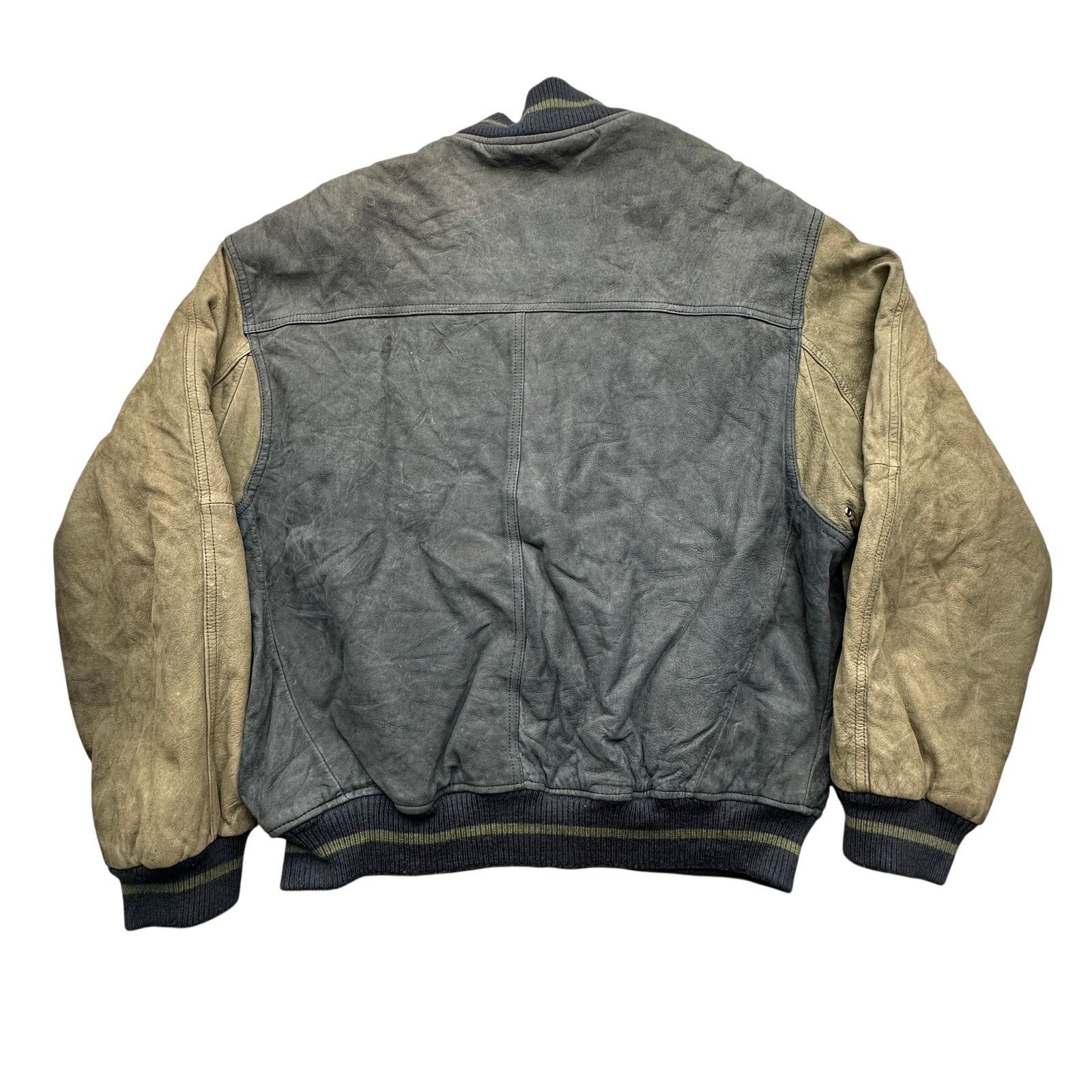 Other Vintage Winlit Two Tone Varsity Bomber Leather Jacket Large Size US L / EU 52-54 / 3 - 2 Thumbnail