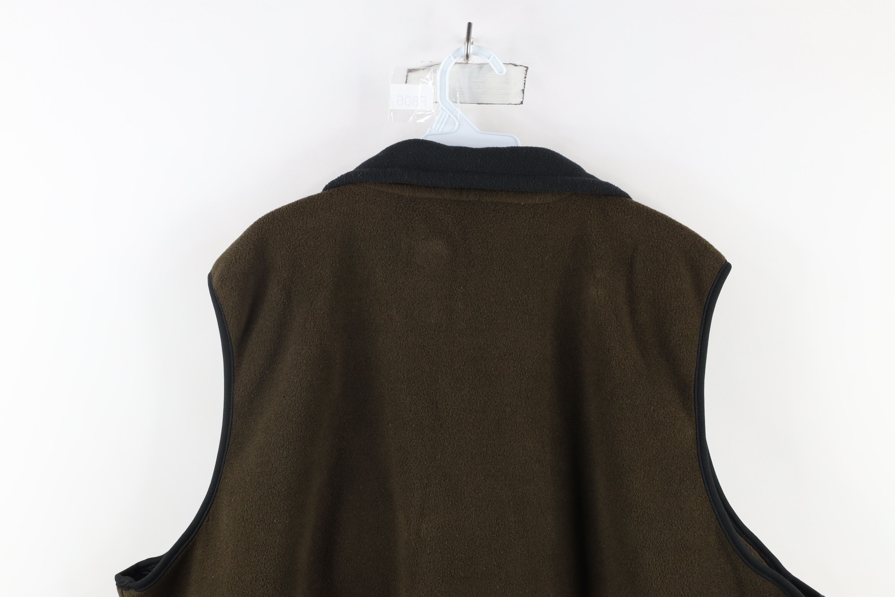 Eddie Bauer × Vintage Vintage 90s Eddie Bauer Fleece Vest Jacket Olive Green Size US XL / EU 56 / 4 - 13 Thumbnail