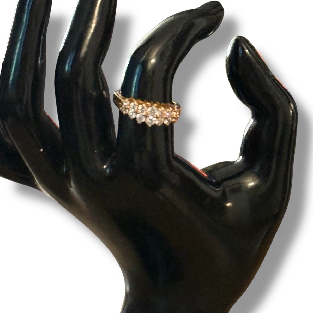 Vintage Vintage SETA gold tone simulated diamond ring Size ONE SIZE - 3 Thumbnail