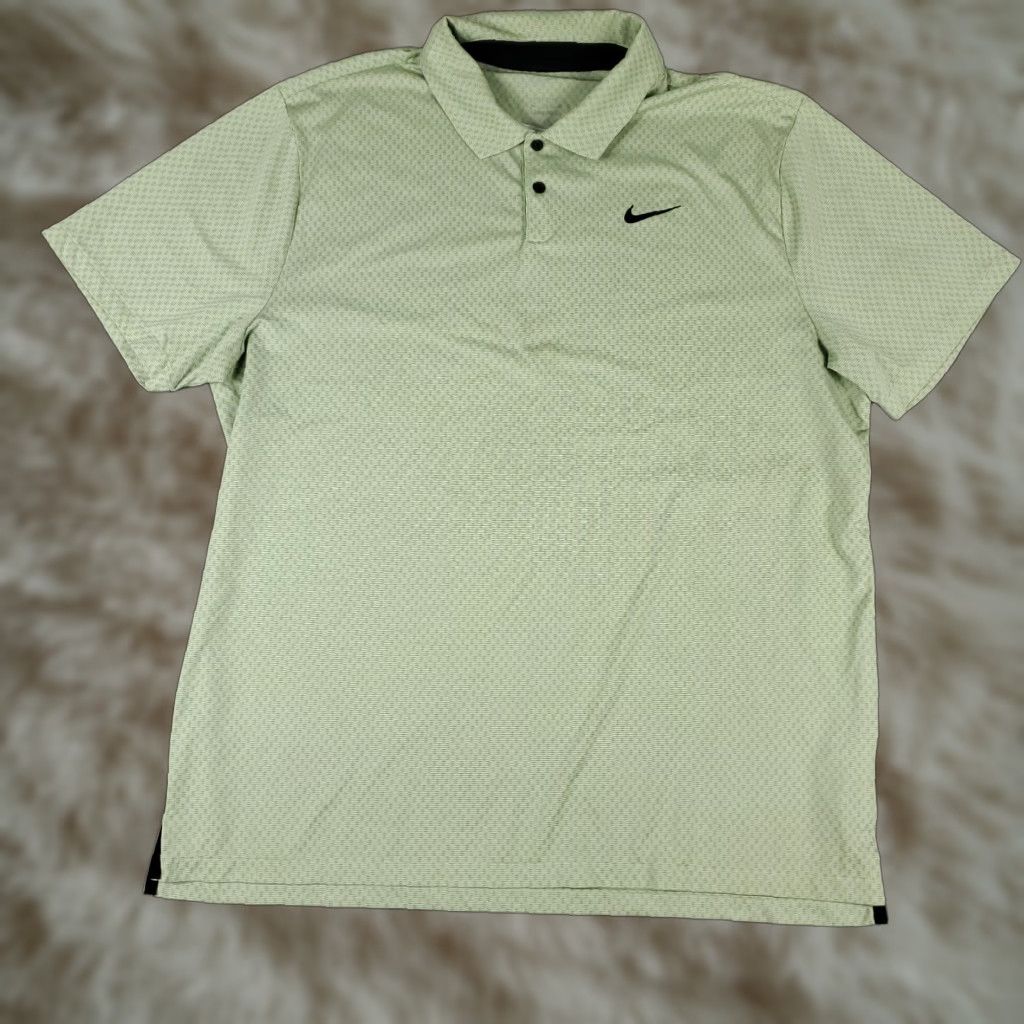 Nike Nike Polo Shirt Mens XL Green Geometric Swoosh Golf Casual Short Sleeve Woven Regular Logo Nike Golf 90s Modern Preppy Sports Mens Size US XL / EU 56 / 4 - 1 Thumbnail