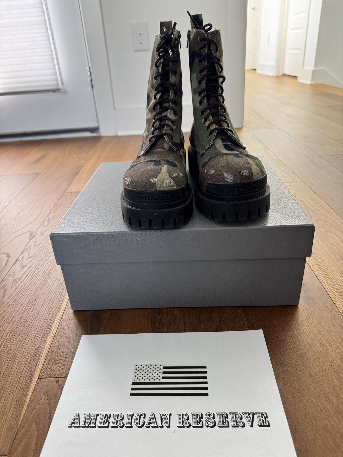 Balenciaga BALENCIAGA CAMO STRIKE BOOTS Size US 11 / EU 44 - 6 Thumbnail