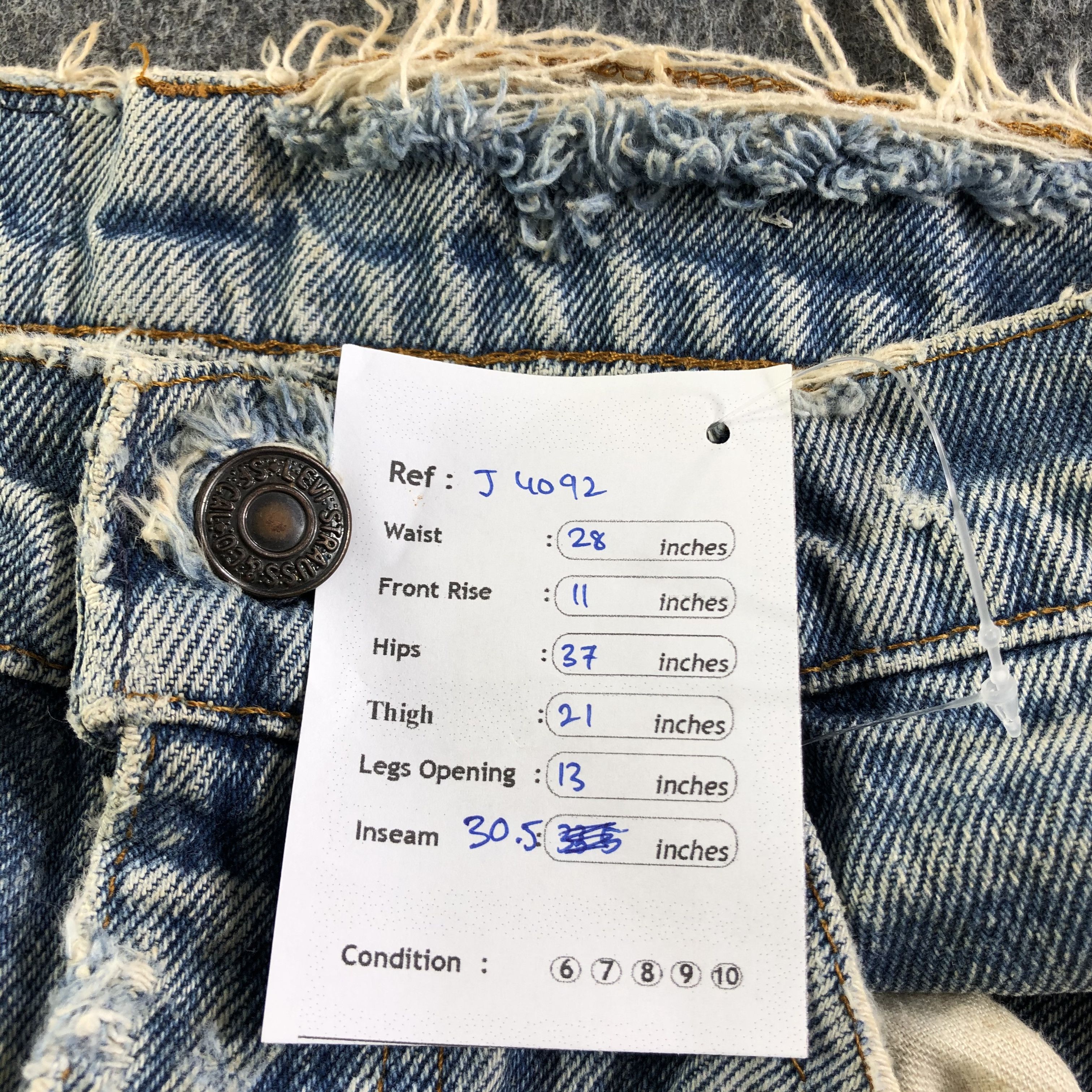 Levi's Vintage 90s Light Wash Levis Jeans-J4092 Size US 28 / EU 44 - 10 Thumbnail