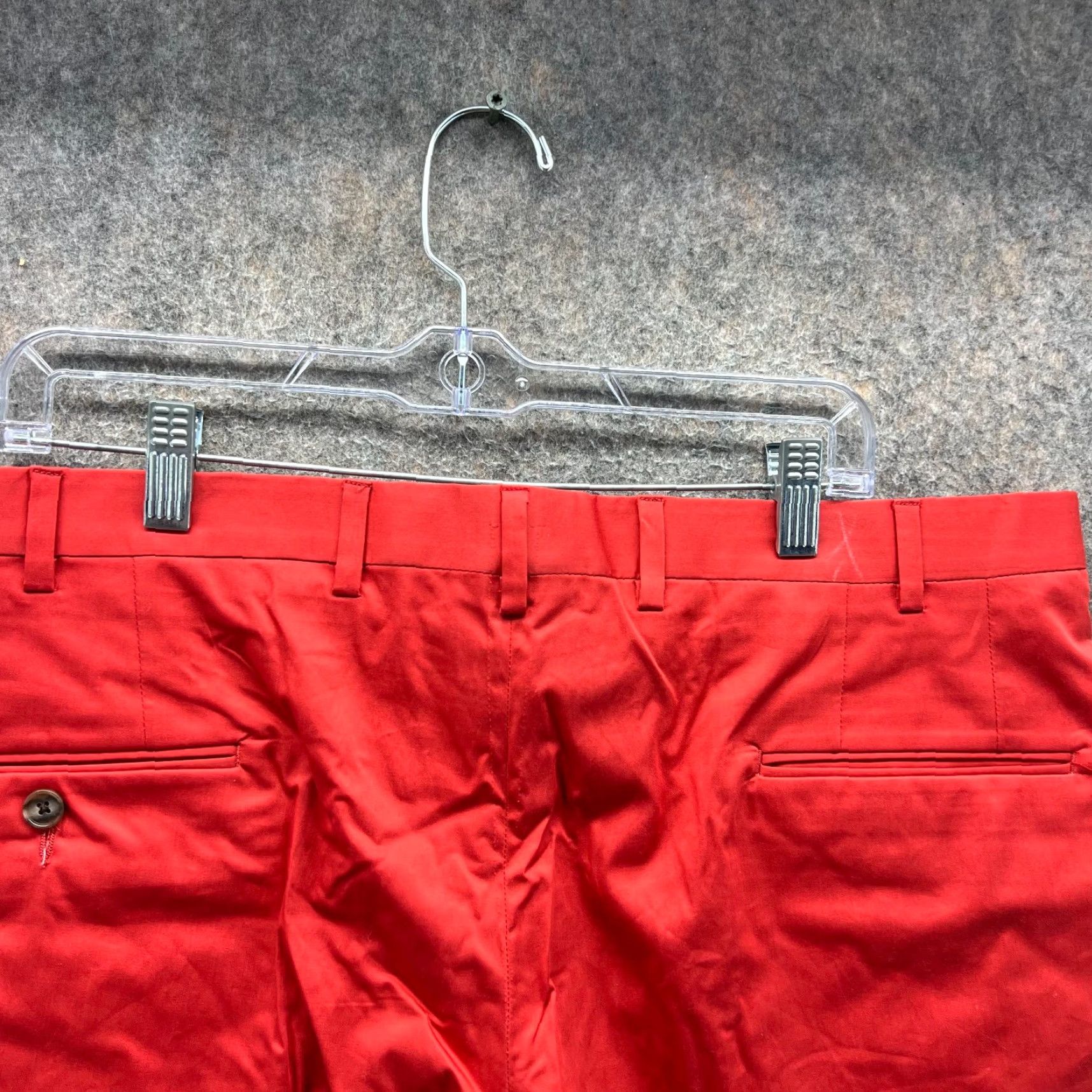 Vintage Maus & Hoffman Dress Pants Mens 38 Regular Red Slacks Flat Front Cotton Blend Dress Pants Mens 38 Regular Red Size US 38 / EU 54 - 4 Thumbnail