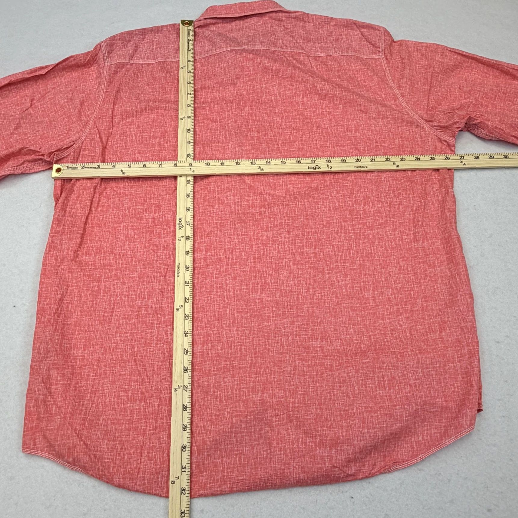 BUGATCHI BUGATCHI Shirt Mens 2XL Pink Classic Fit Long Sleeve Button Up Contrast Trim Size US XXL / EU 58 / 5 - 5 Thumbnail