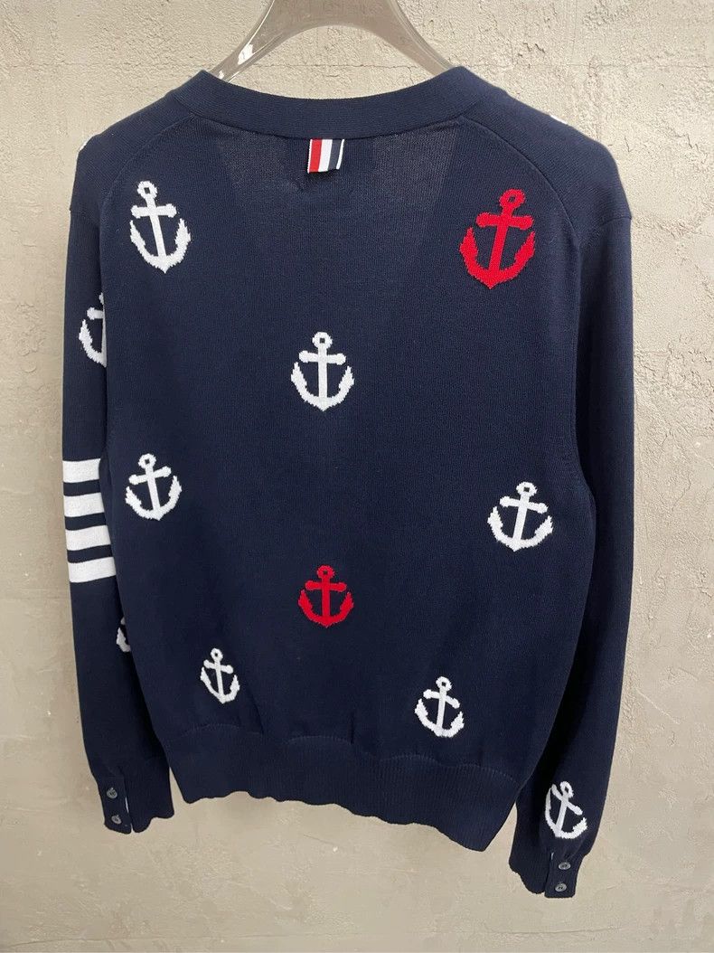 Thom Browne Thom Browne Dark blue full print white red anchor four-stri Size US XS / EU 42 / 0 - 4 Thumbnail