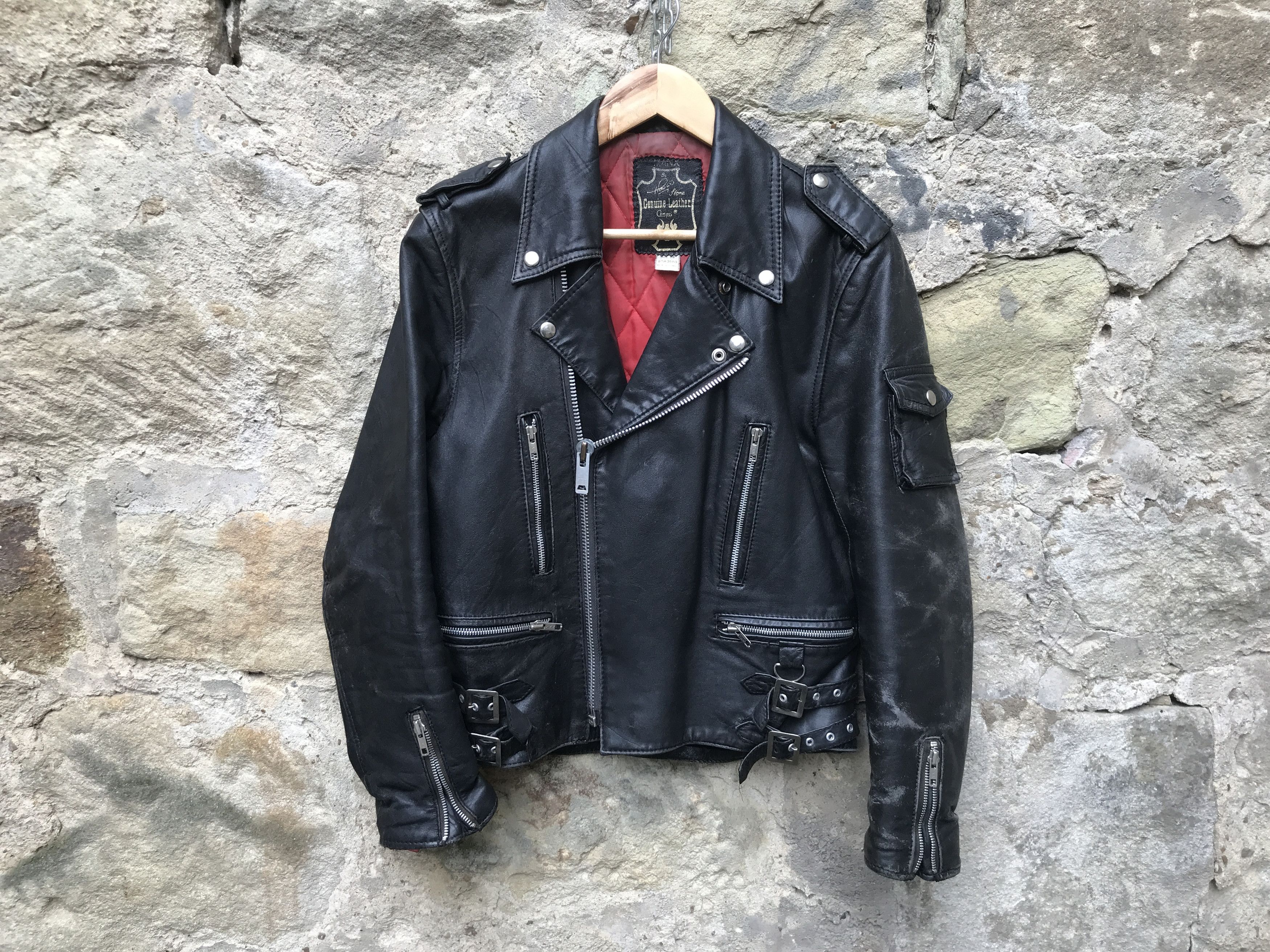 Vintage Very Rare Vintage 80s CAMPRI MANX Leather Biker Jacket