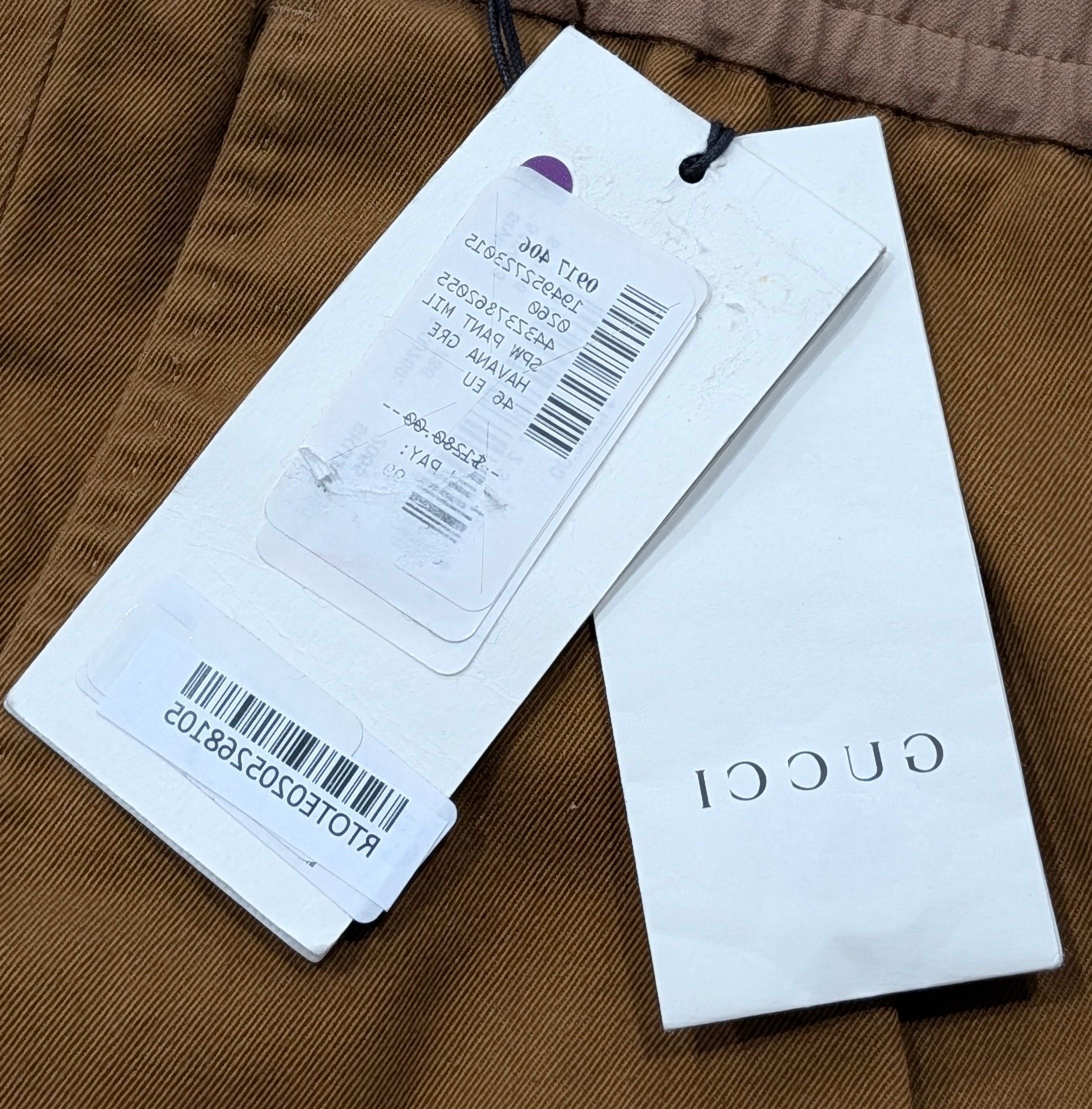 Gucci GUCCI Tapered Cotton Jogger Pants Brown 46 US 30 Size US 30 / EU 46 - 8 Thumbnail