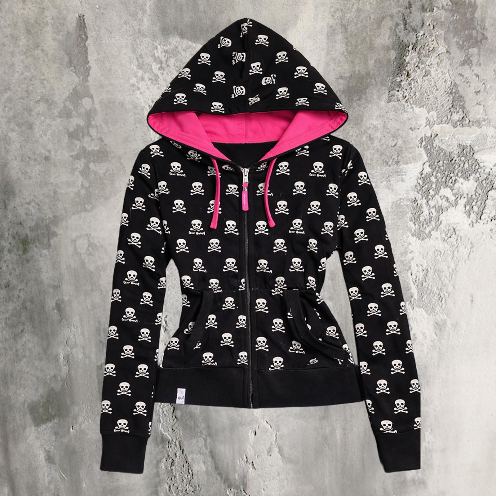 Vintage skull print zip hoodie Size S / US 4 / IT 40 - 1 Thumbnail