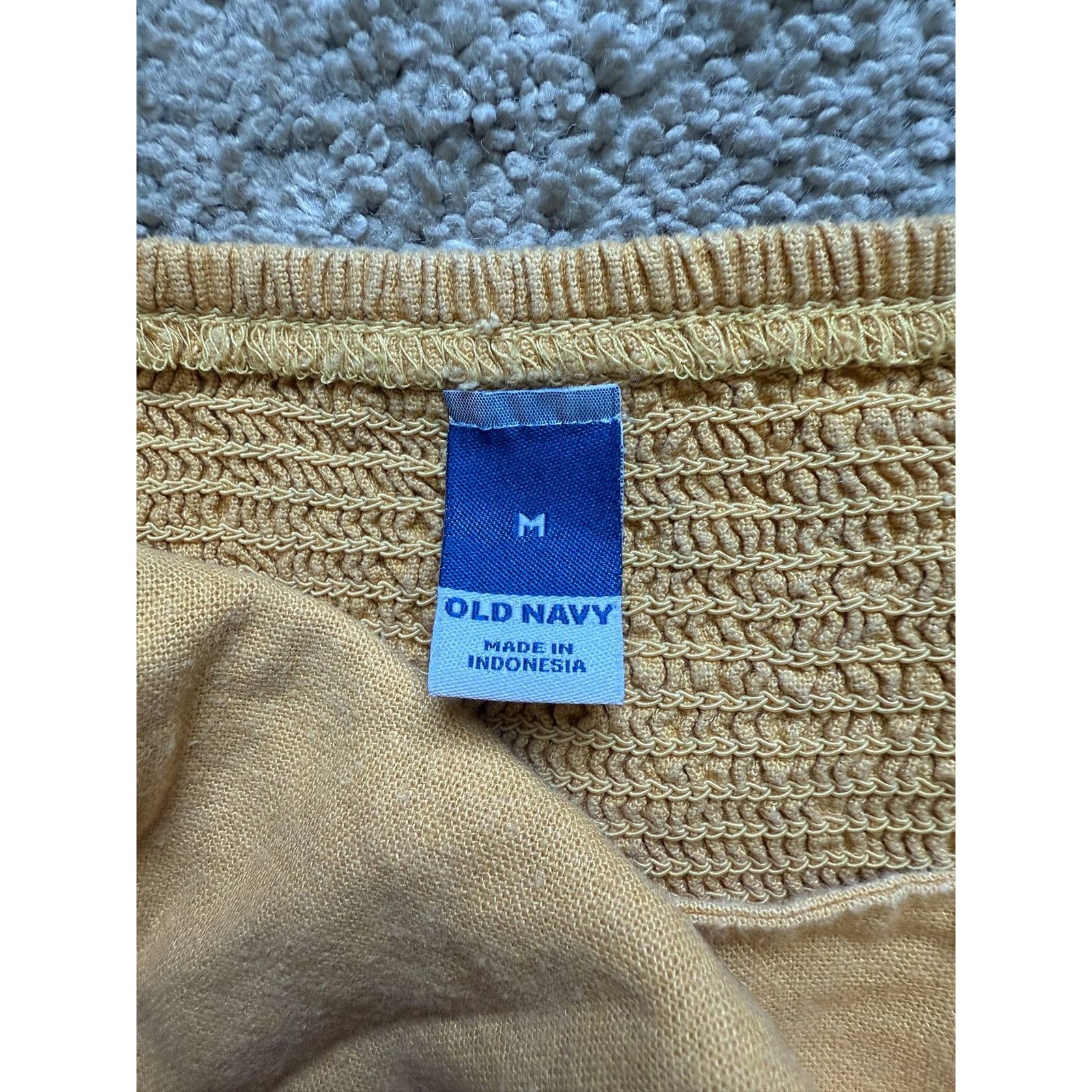 Old Navy Old Navy Tie-Strap Smocked Fit & Flare Mini Dress Yellow M Size M / US 6-8 / IT 42-44 - 10 Thumbnail