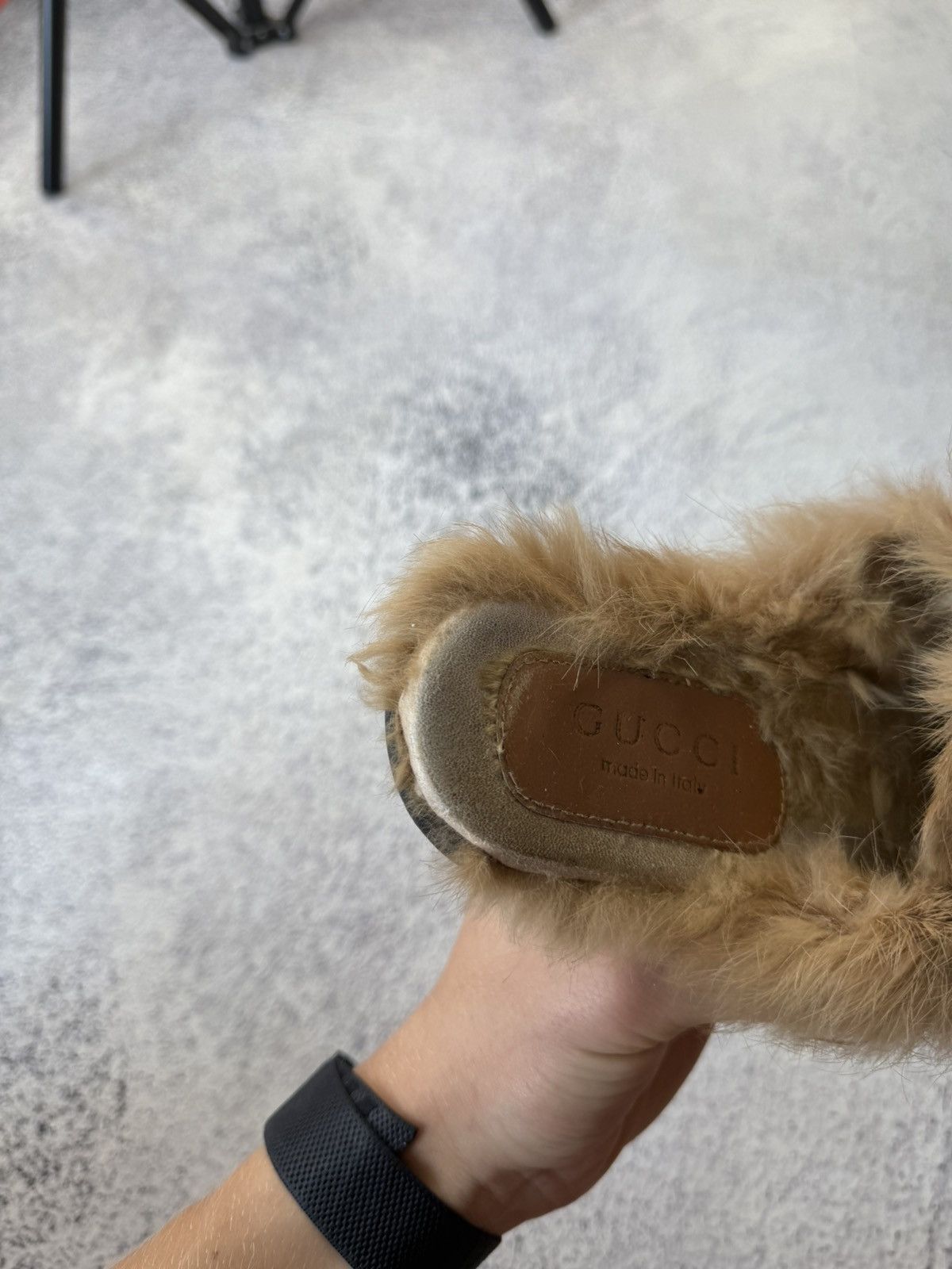Gucci Gucci Princetown Fur Slippers with Rose Embroidery Size US 5.5 / EU 38 - 19 Thumbnail