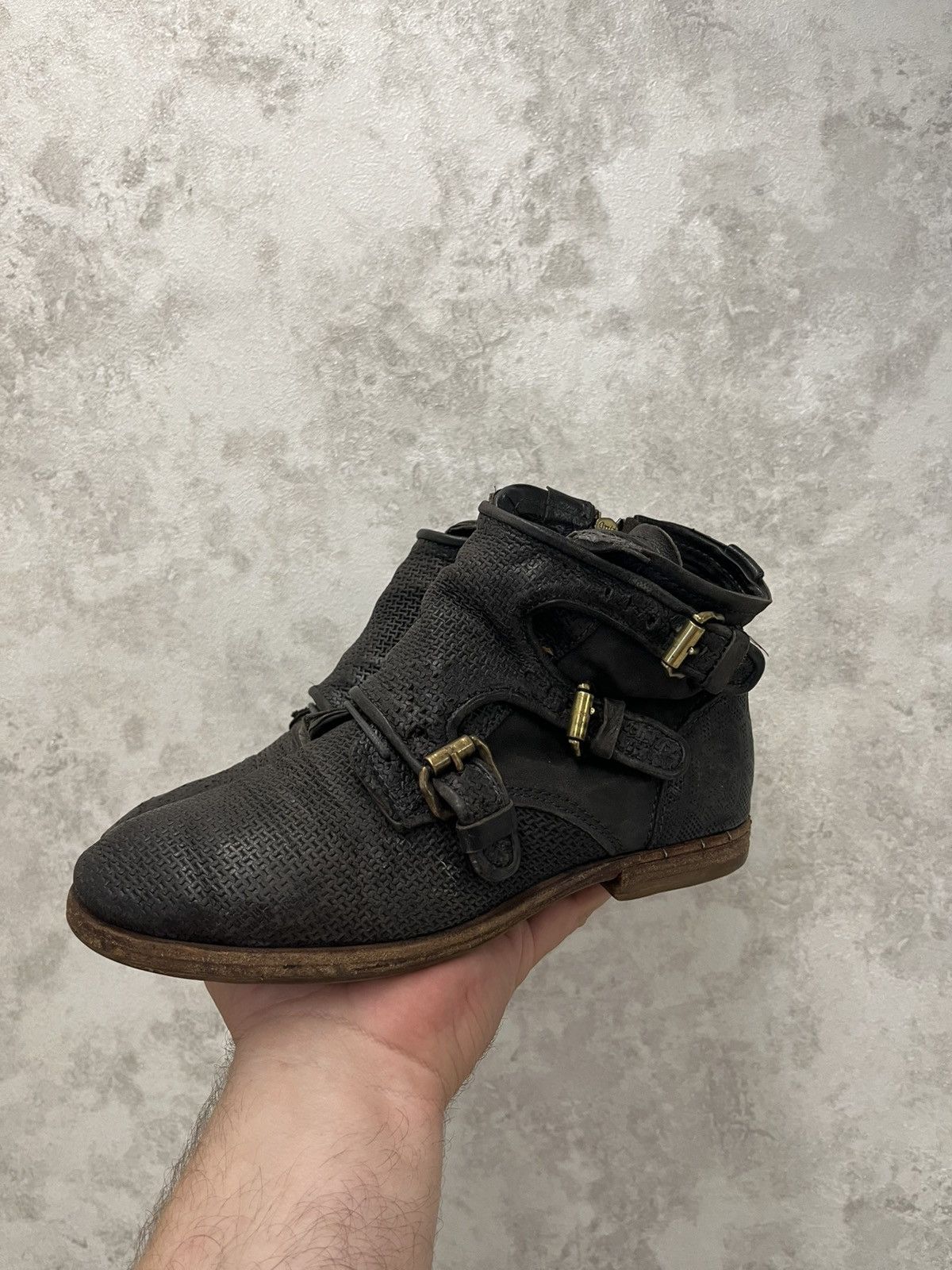 A.S.98 A.S.98 Airstep Combat Buckle Pattern Ankle Boots US8,5 Size US 8.5 / IT 38.5 - 2 Thumbnail