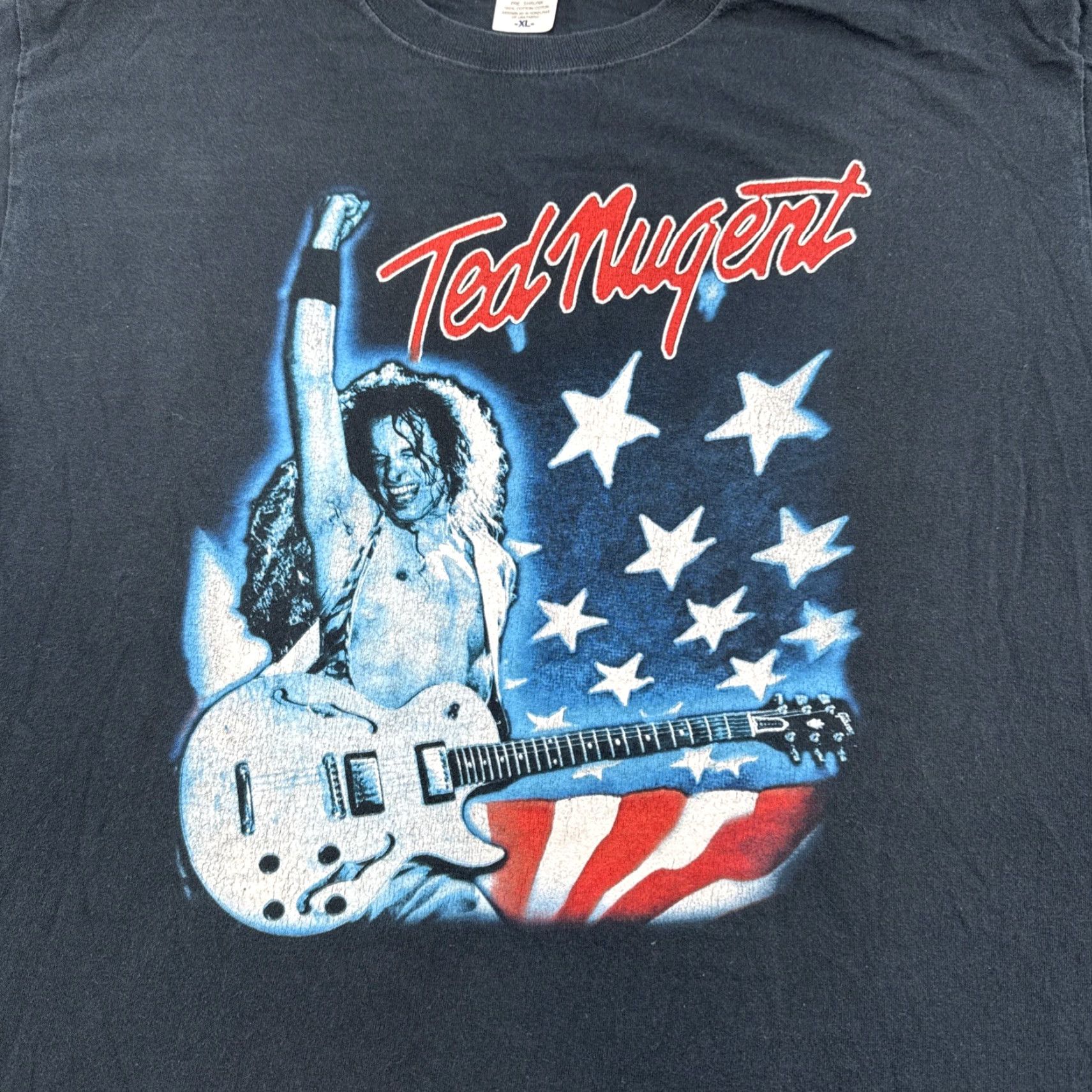 Anvil VINTAGE Ted Nugent shirt mens XL Tour Rock USA 2005 Concert Y2K Grunge Band Anvil Cotton Black Shirt Mens XL Vintage 2000s Size US XL / EU 56 / 4 - 2 Thumbnail