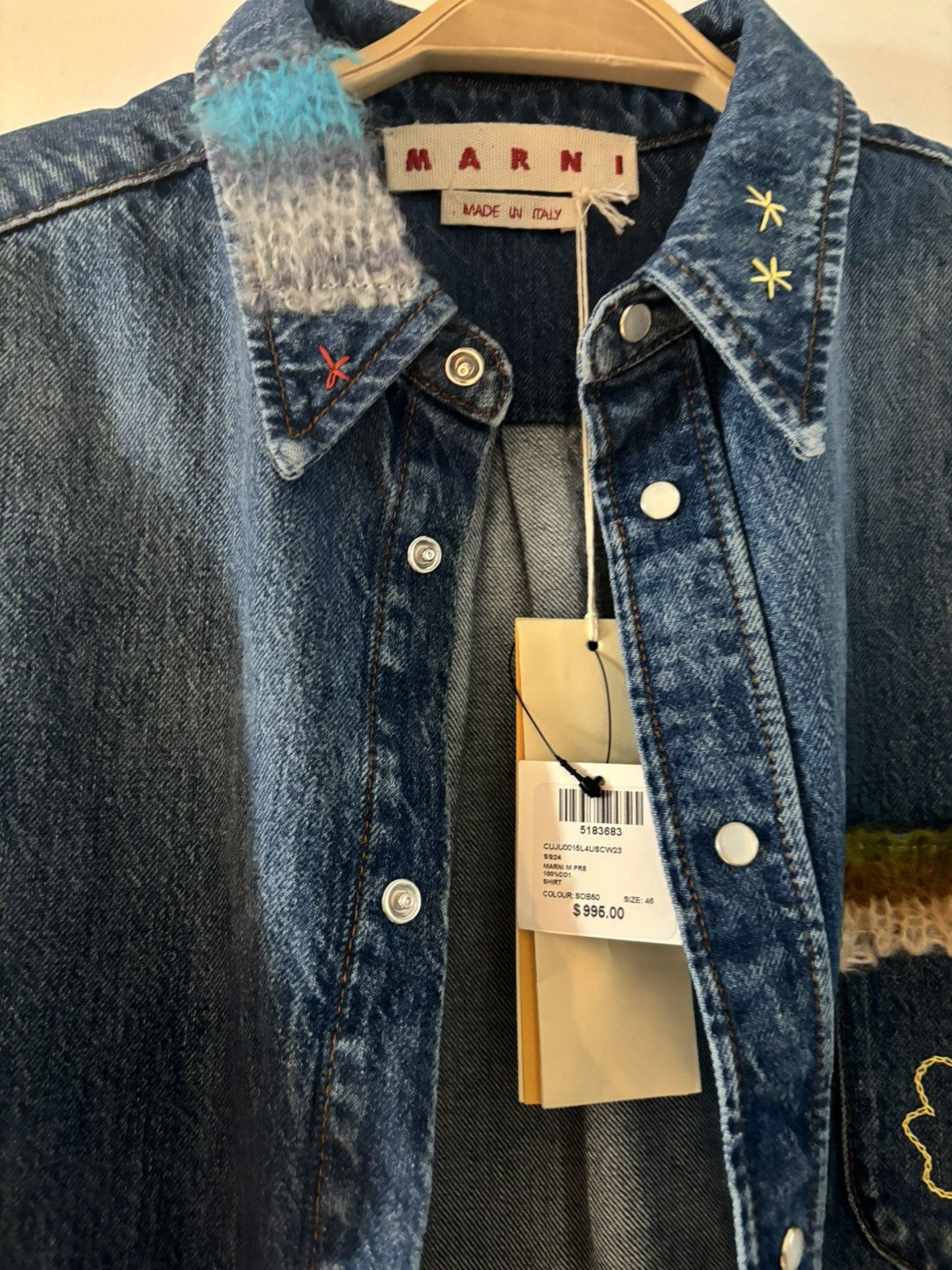 Marni Marni Denim Shirt with pearlized buttons Size US S / EU 44-46 / 1 - 7 Thumbnail