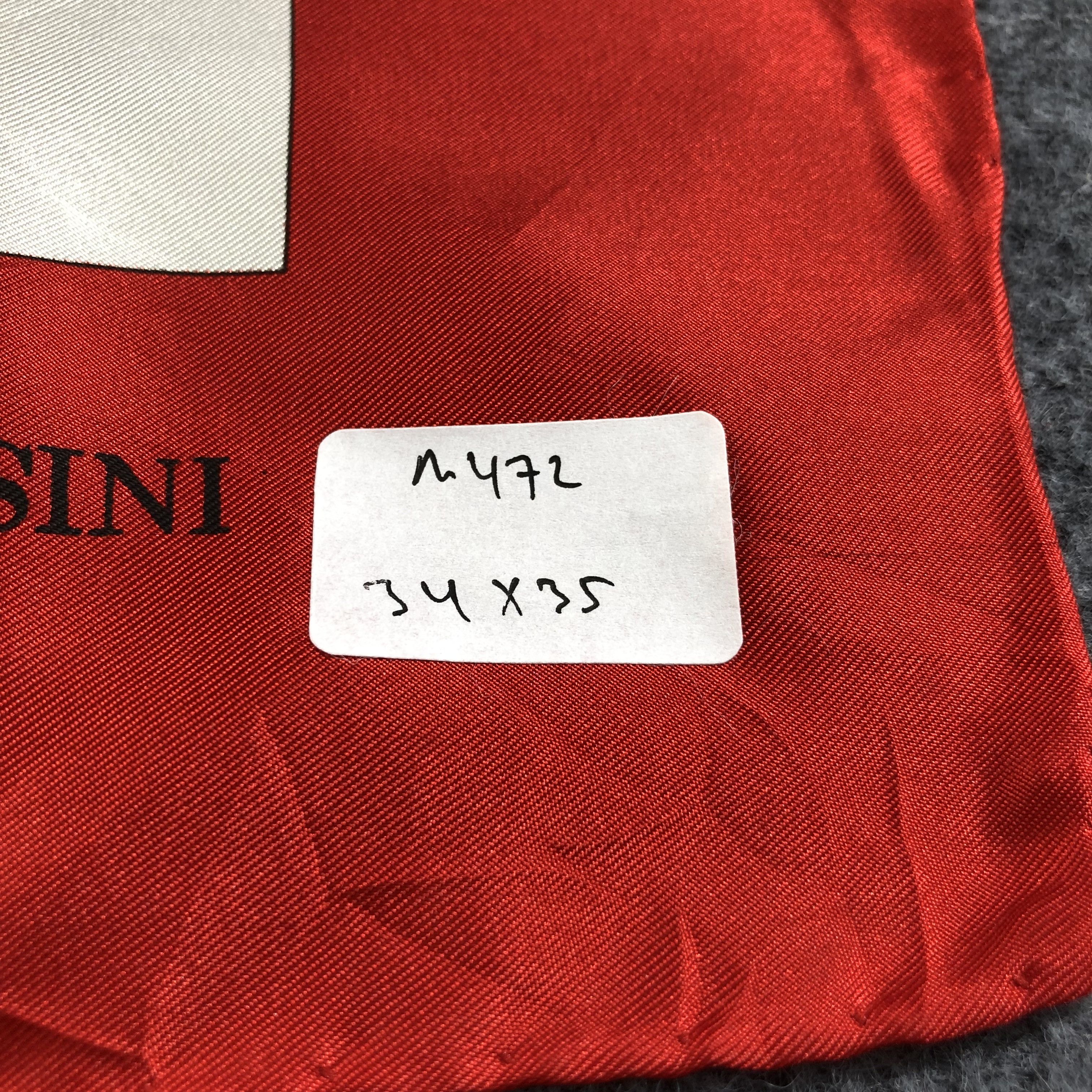 Vintage Gina Rossini Luxury Design Silk Scarf M472 Size ONE SIZE - 11 Thumbnail