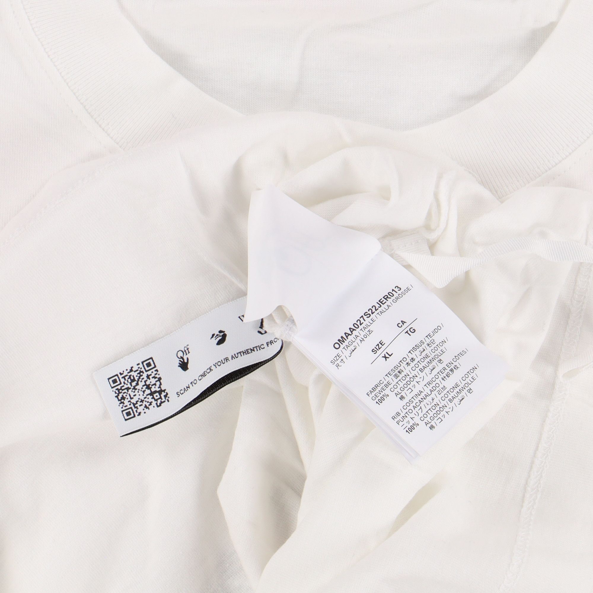Off-White White and Fuchsia 90's DJ Arrows T-Shirt Size US XL / EU 56 / 4 - 9 Thumbnail