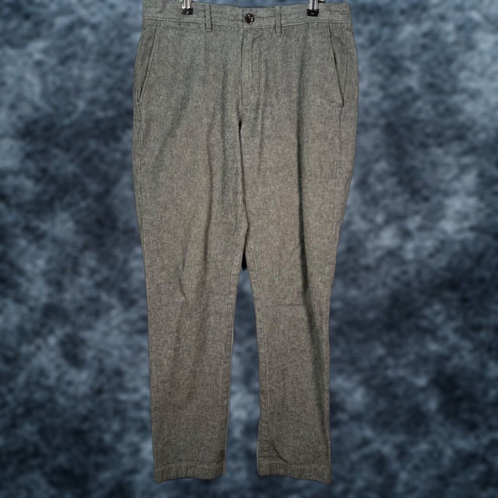 J.Crew J. Crew Slim Chino Pants Gray 31x32 Mens 100% Cotton Flat Front Straight Leg Vintage No Size US 31 - 1 Thumbnail
