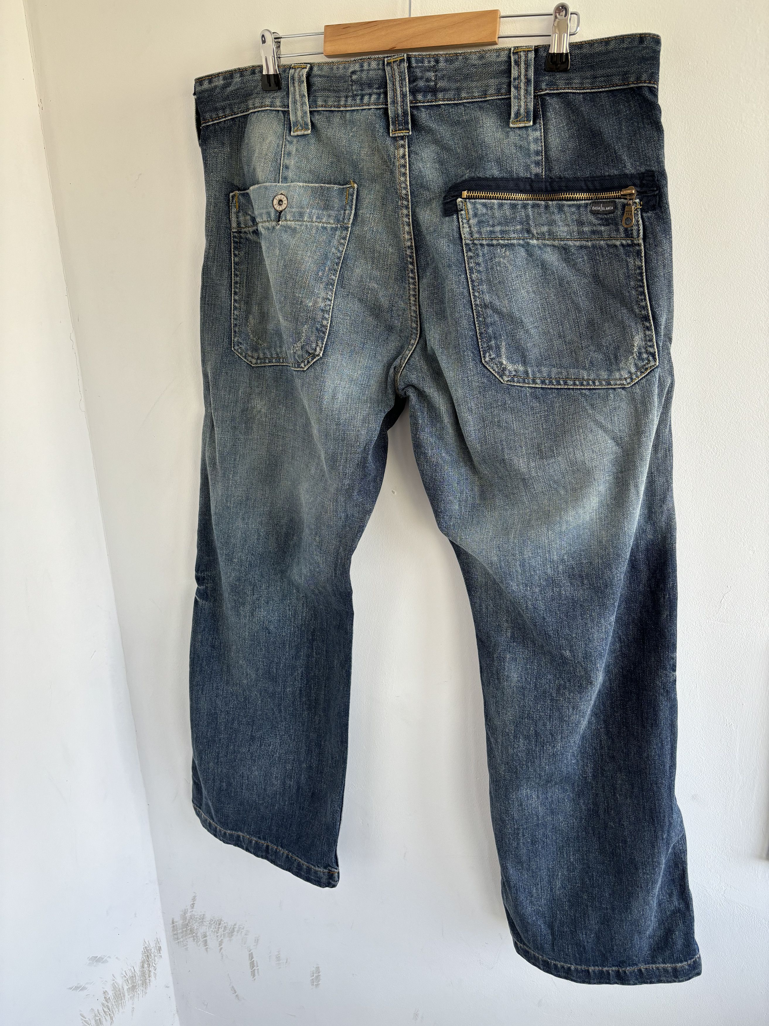 Japanese Brand × Vintage Vintage Y2K Wide Leg Washed Denim Jeans Size US 38 / EU 54 - 8 Thumbnail