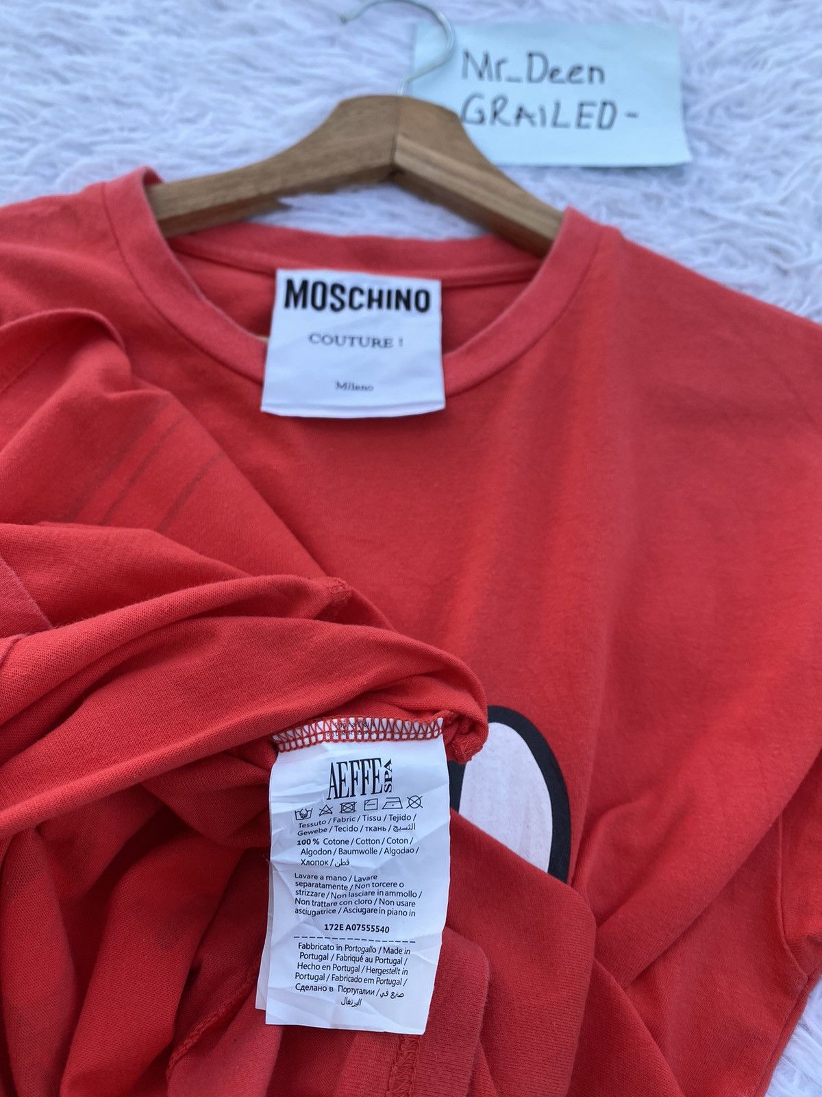 Moschino Rare MOSCHINO Couture Red Tshirt Size US M / EU 48-50 / 2 - 12 Thumbnail