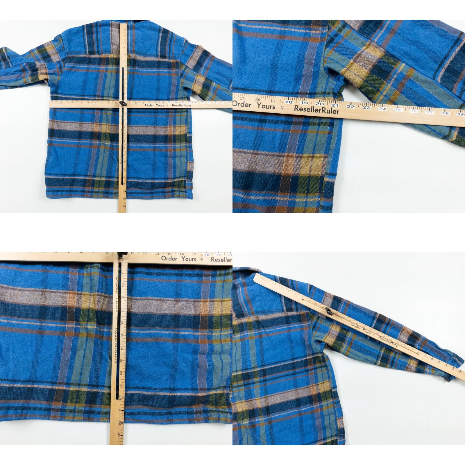 Walls Without Walls Flannel Polo Shirt Adult Small Blue Plaid Long Sleeve Collared Outdoor Mens Size US S / EU 44-46 / 1 - 8 Thumbnail
