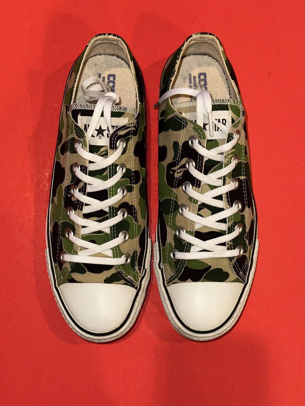 Bape × Converse VTG 00s Converse Chuck Taylor x Bapesta Bape ABC Camo Green Size US 8 / EU 41 - 4 Thumbnail