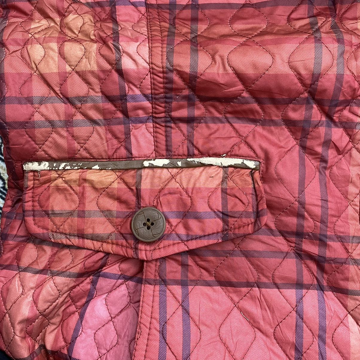 Lands' End LAND’S END Check Tartan Button Up Quilted Coat Jacket Size US XL / EU 56 / 4 - 8 Thumbnail