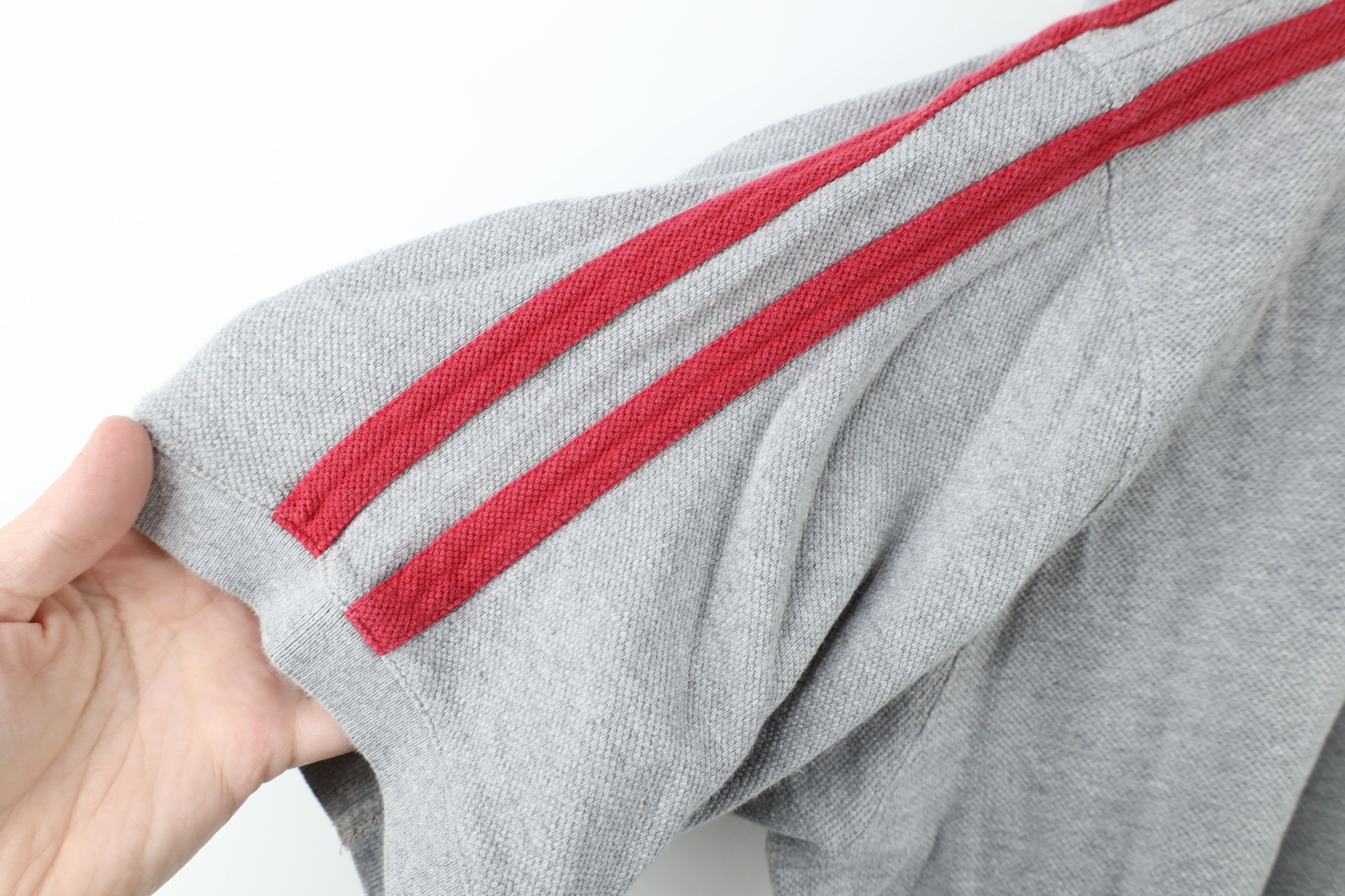J.Crew × Vintage Vintage 90s J Crew Thermal Knit Collared Polo Shirt Gray Size US XL / EU 56 / 4 - 5 Thumbnail