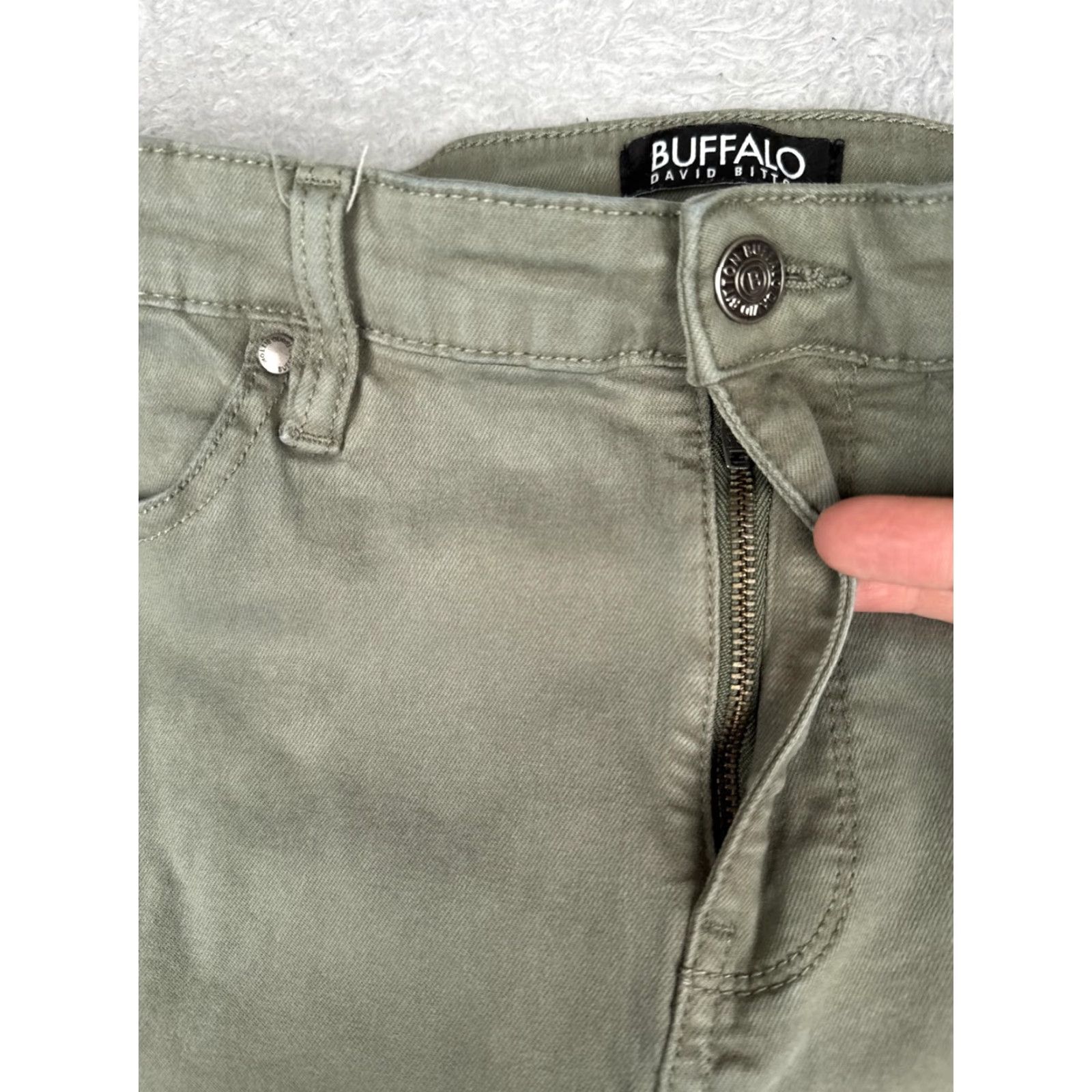 Buffalo David Bitton Buffalo David Bitton Hanna Pants Women 8/29 Green High Rise Skinny Stretch 29x29 Size 30" / US 8 / IT 44 - 5 Thumbnail