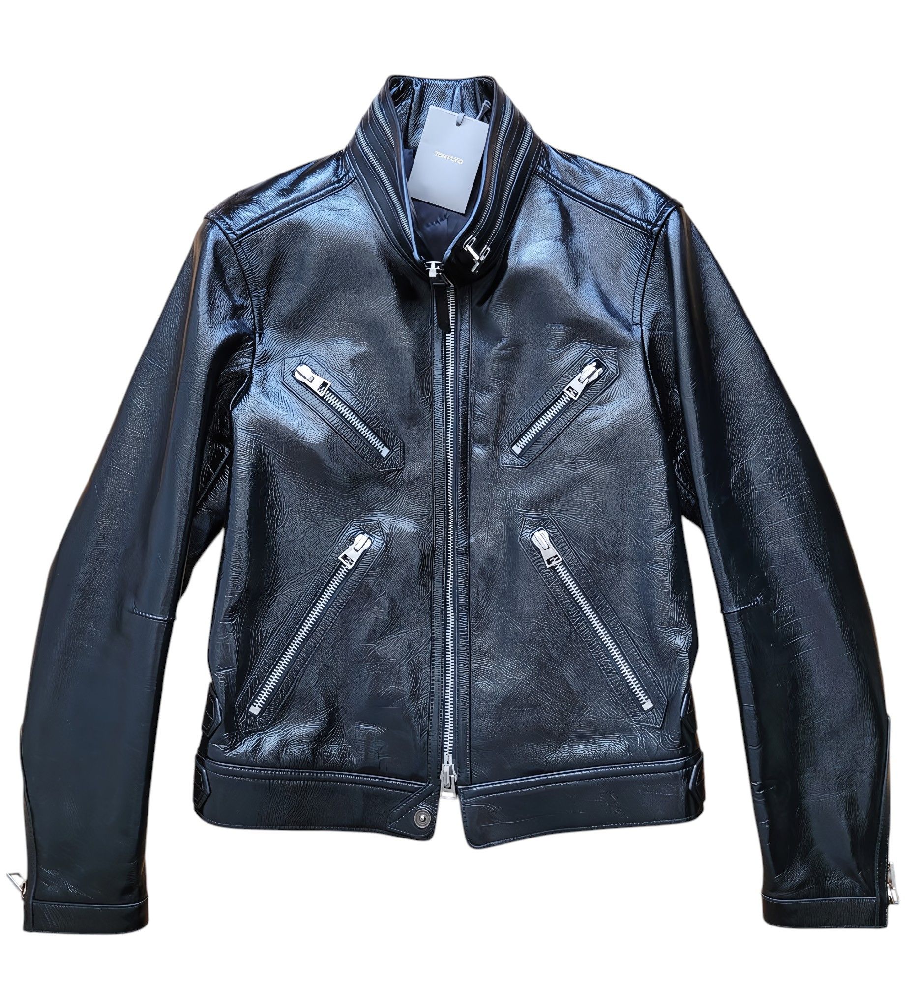 Tom Ford LEATHER BIKER JACKET Size US M / EU 48-50 / 2 - 1 Thumbnail