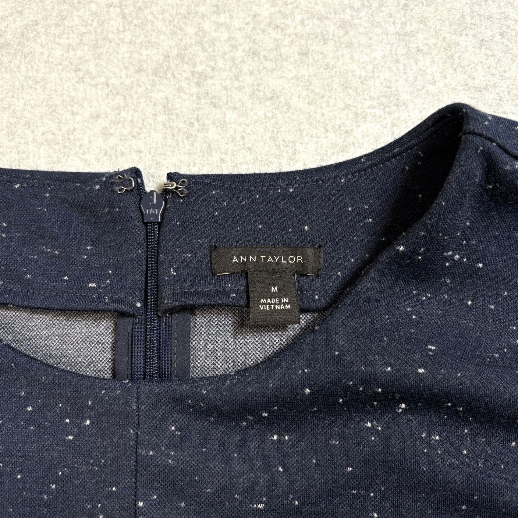 Ann Taylor Ann Taylor Shirt Woman M Blue Speckled Peplum Capsule Office Preppy Heritage Capsul Size M / US 6-8 / IT 42-44 - 3 Thumbnail