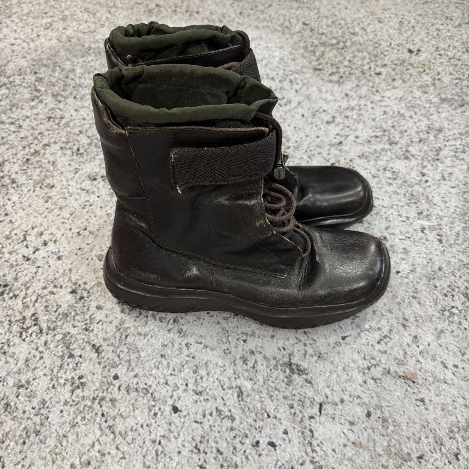 Prada Prada AW99 Archive Square Toe Vibram Combat Boots Size US 7.5 / EU 40-41 - 5 Thumbnail