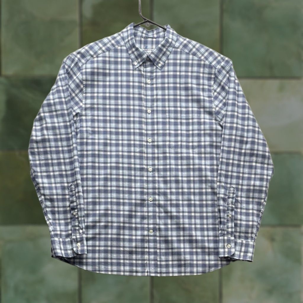 Vineyard Vines Vineyard Vines OTG Shirt Mens Large Blue White Tattersall Plaid Performance Brr Size US L / EU 52-54 / 3 - 1 Thumbnail
