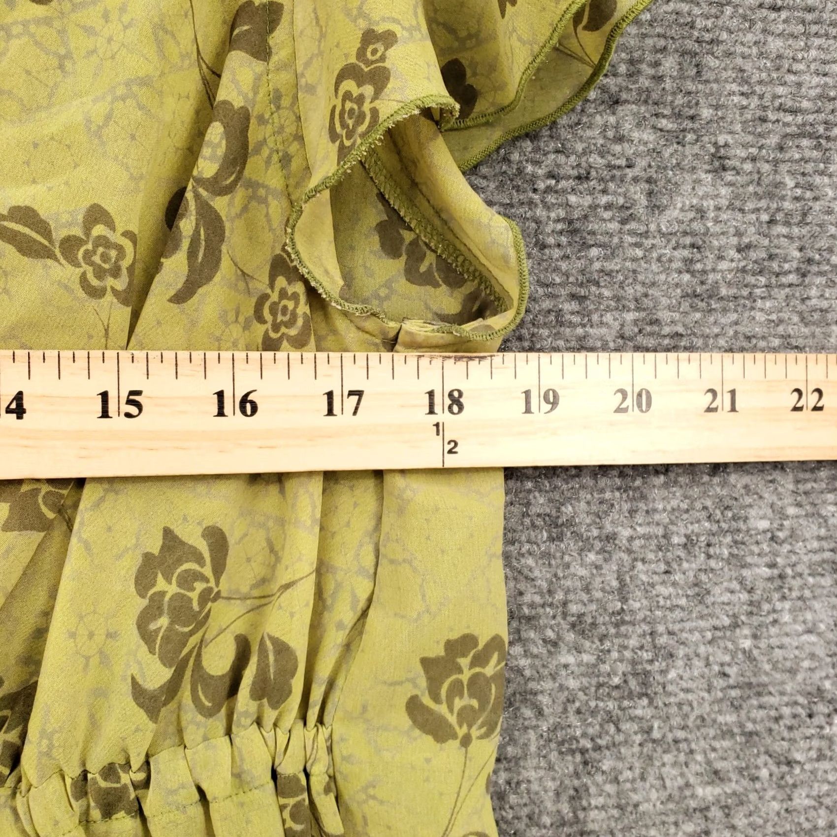 Vintage Venezia Blouse Womens 14/16 Green Peplum Floral V-Neck Short Sleeves Polyester Shirt Womens XS/XXL? Size XL / US 12-14 / IT 48-50 - 5 Thumbnail