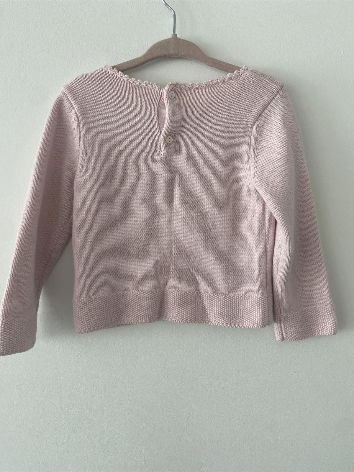 Designer Jacadi Pink Sweater Size 23M Size US XXS / EU 40 - 3 Thumbnail