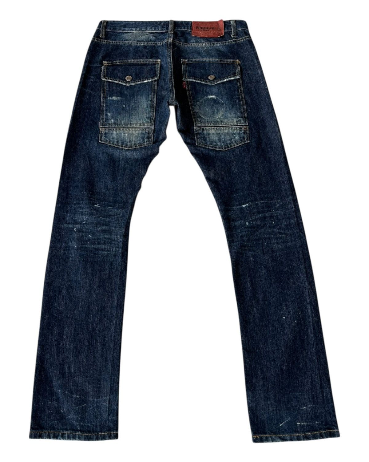 Hysteric Glamour × Japanese Brand Vintage Premium Denim Dot & Stripe Paul Distressed Slim Jean Size US 33 - 2 Thumbnail