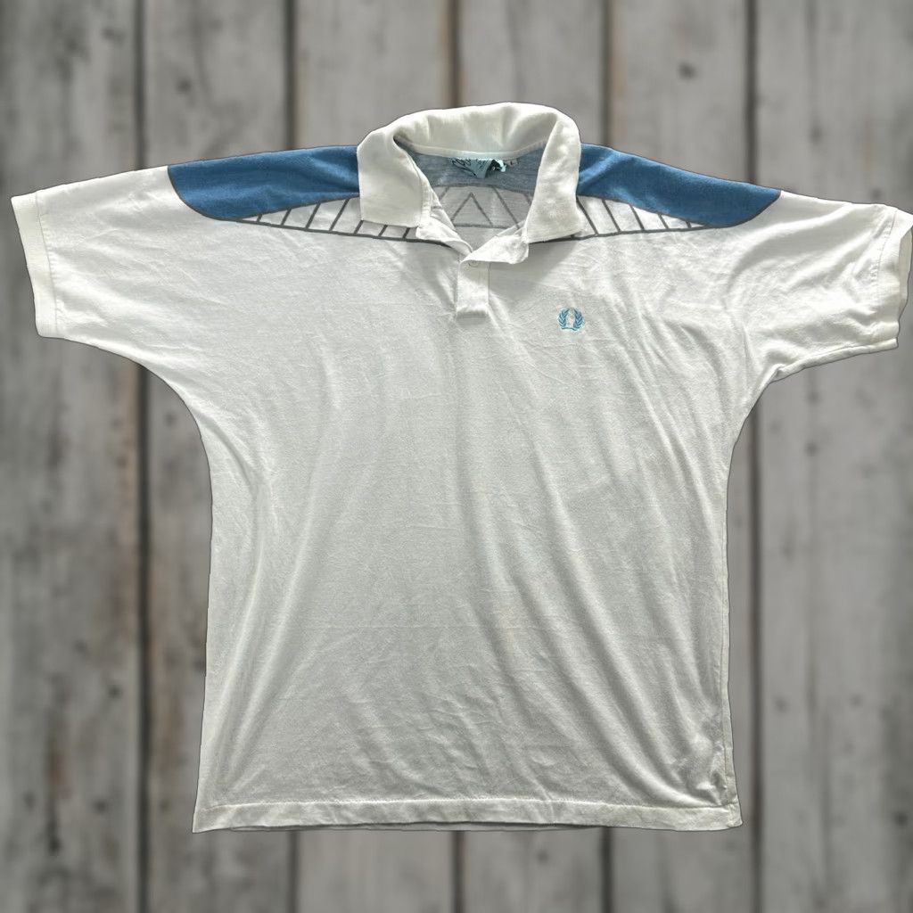Vintage VINTAGE Sport Time by Gallini Polo Shirt Men XL White 90s Embroidered Laurel Retro Geometric Size US XL / EU 56 / 4 - 1 Thumbnail