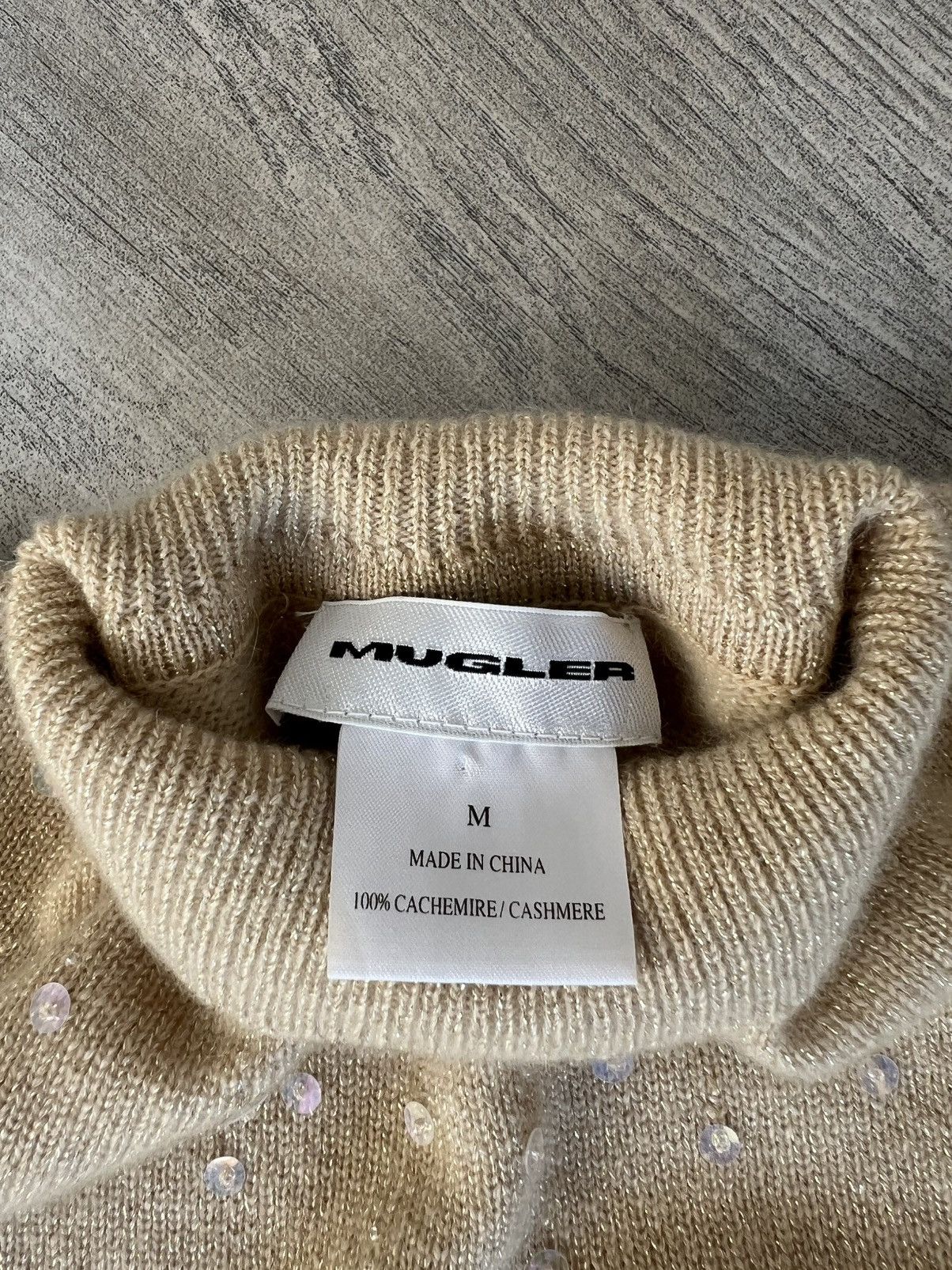 Mugler Mugler T-Shirt 100% Cashmere Short Sleeve Pink Size S/M Size M / US 6-8 / IT 42-44 - 9 Thumbnail
