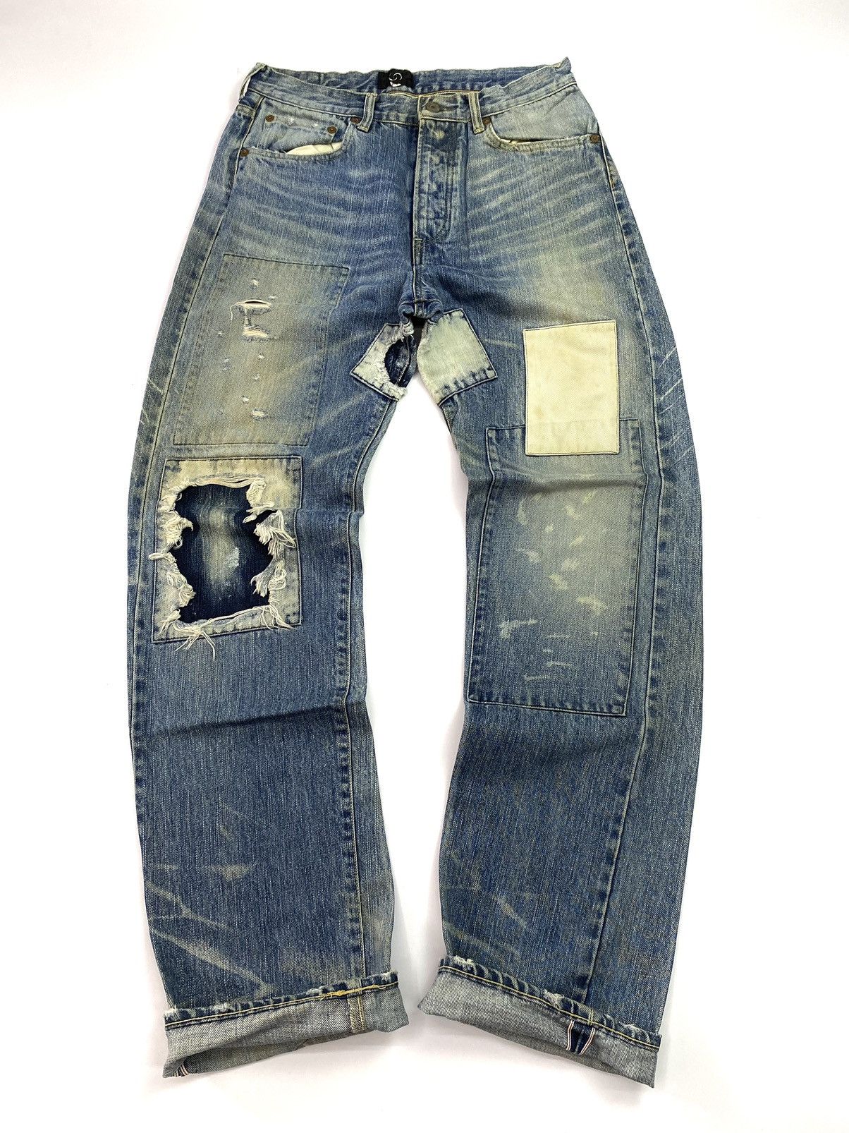 Jean × Vintage Selvedge patchwork jeans pant japanese brand Size US 30 / EU 46 - 15 Thumbnail