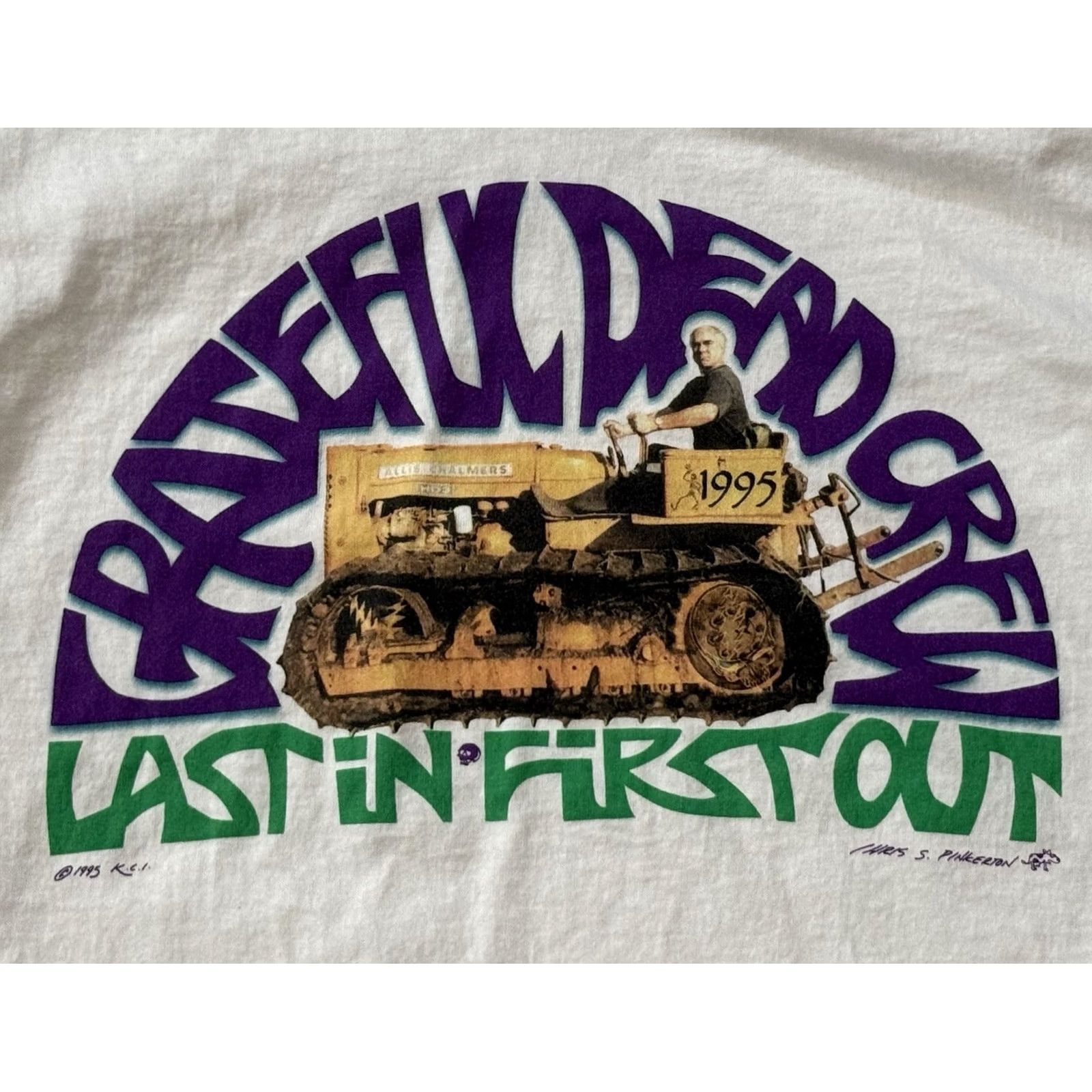 Liquid Blue VINTAGE Grateful Dead Last In, First Out Final Tour Crew Shirt L White 90s Jerry Size US L / EU 52-54 / 3 - 3 Thumbnail