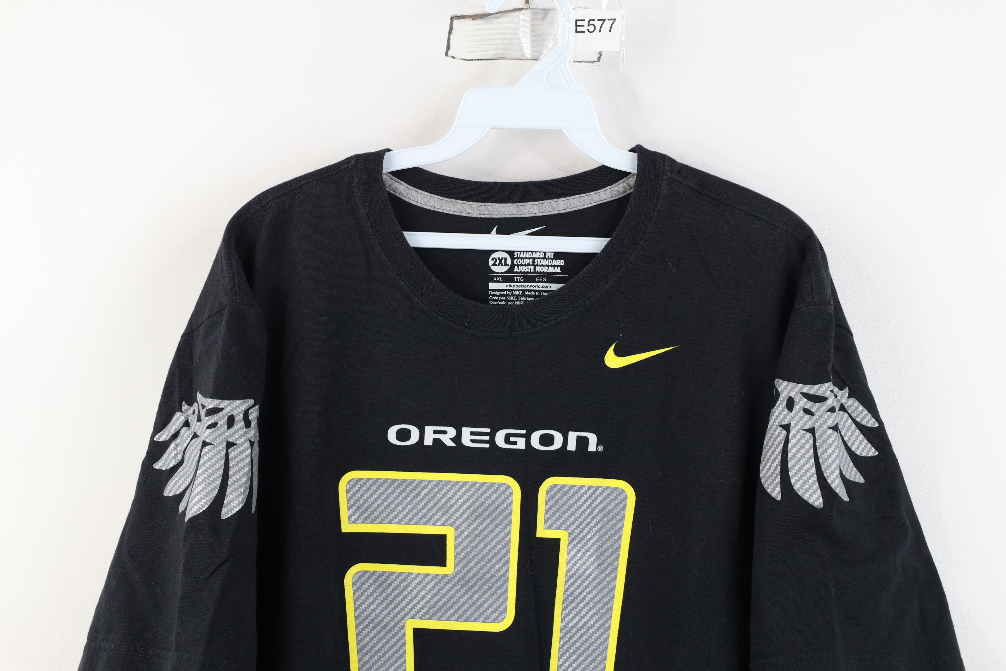Nike Vintage Nike University of Oregon Football Jersey T-Shirt Size US XXL / EU 58 / 5 - 2 Thumbnail
