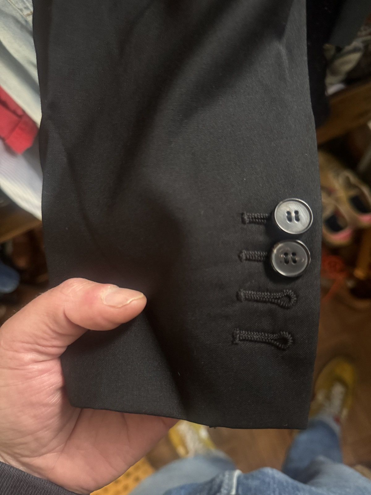 Costume National Costume National Homme Black Wool/Silk Minimalist Blazer 50 Size 40R - 3 Thumbnail