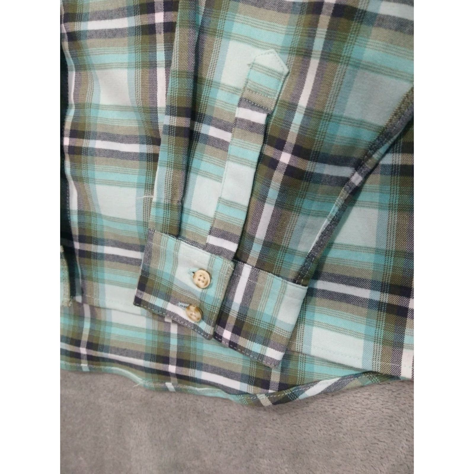 Mountain Hardwear Mountain Hardwear Shirt Womens Large Blue Plaid Flannel Long Sleeve Button Up Size L / US 10 / IT 46 - 3 Thumbnail