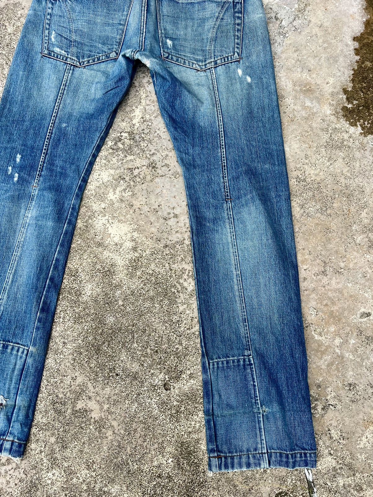 Marithe + Francois Girbaud Vintage MFG Distressed Low Rise Flared Jeans Size US 36 / EU 52 - 20 Thumbnail