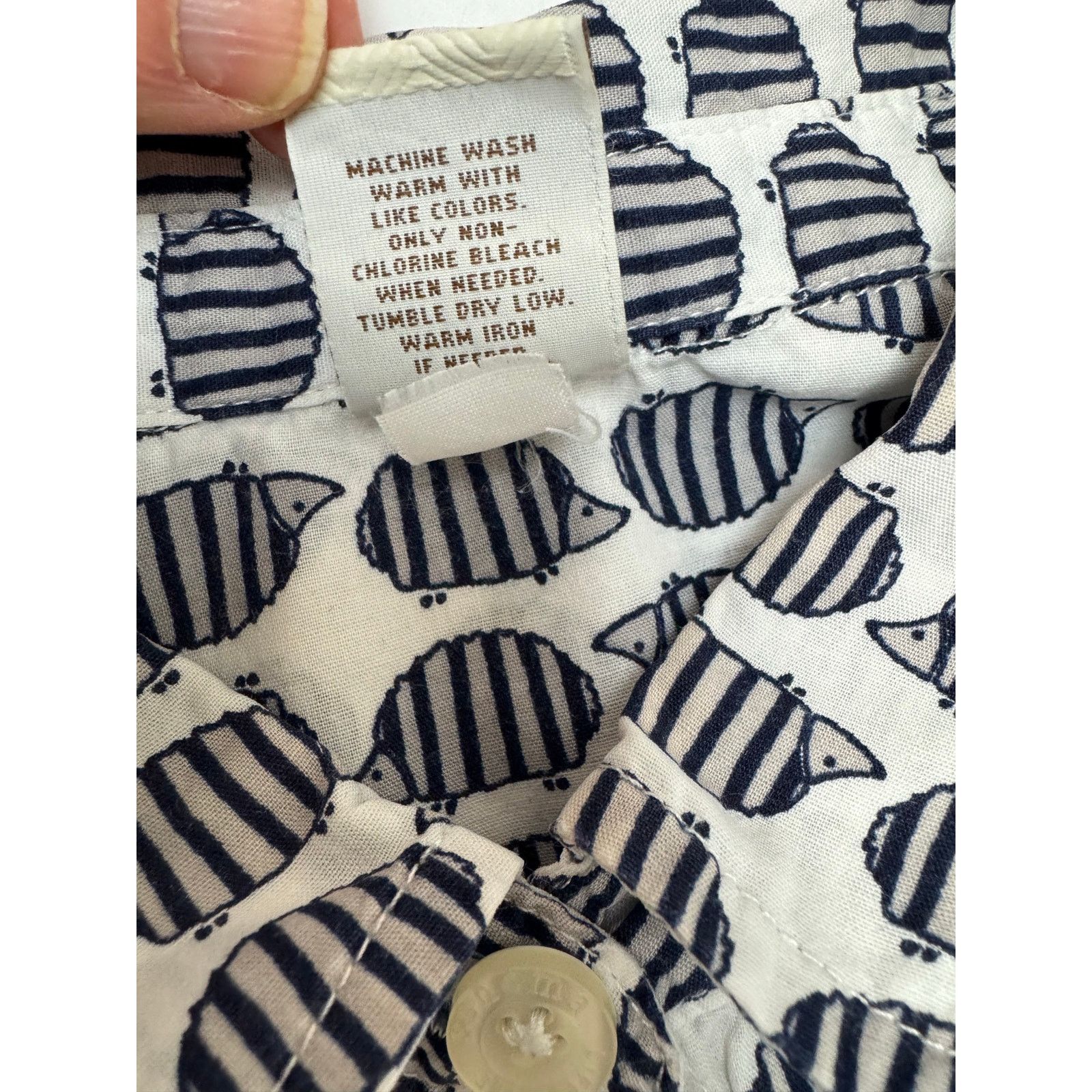 Sonoma Hedgehog Print Button Down Shirt 100% Cotton Sonoma - Large Size L / US 10 / IT 46 - 8 Thumbnail