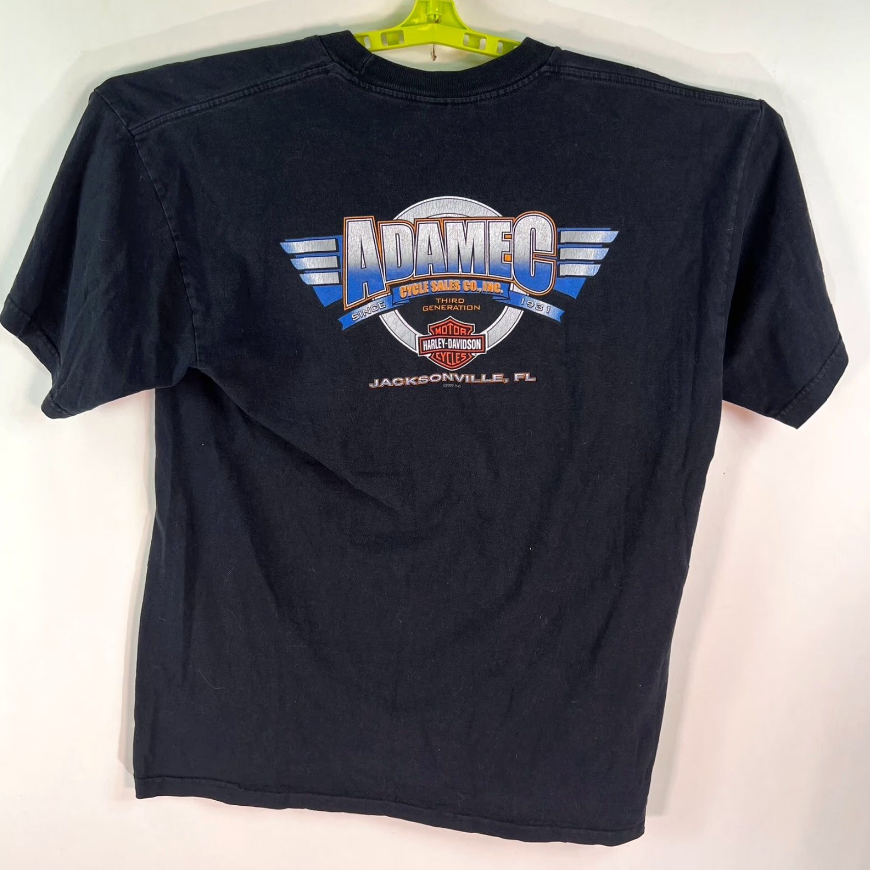 Harley Davidson Harley-Davidson Mens XL Black T-Shirt Vintage 2002 Adamec Jacksonville FL Brand Logo Motorcycle Mens Shirts Black XL USA SellER Size US XL / EU 56 / 4 - 3 Thumbnail