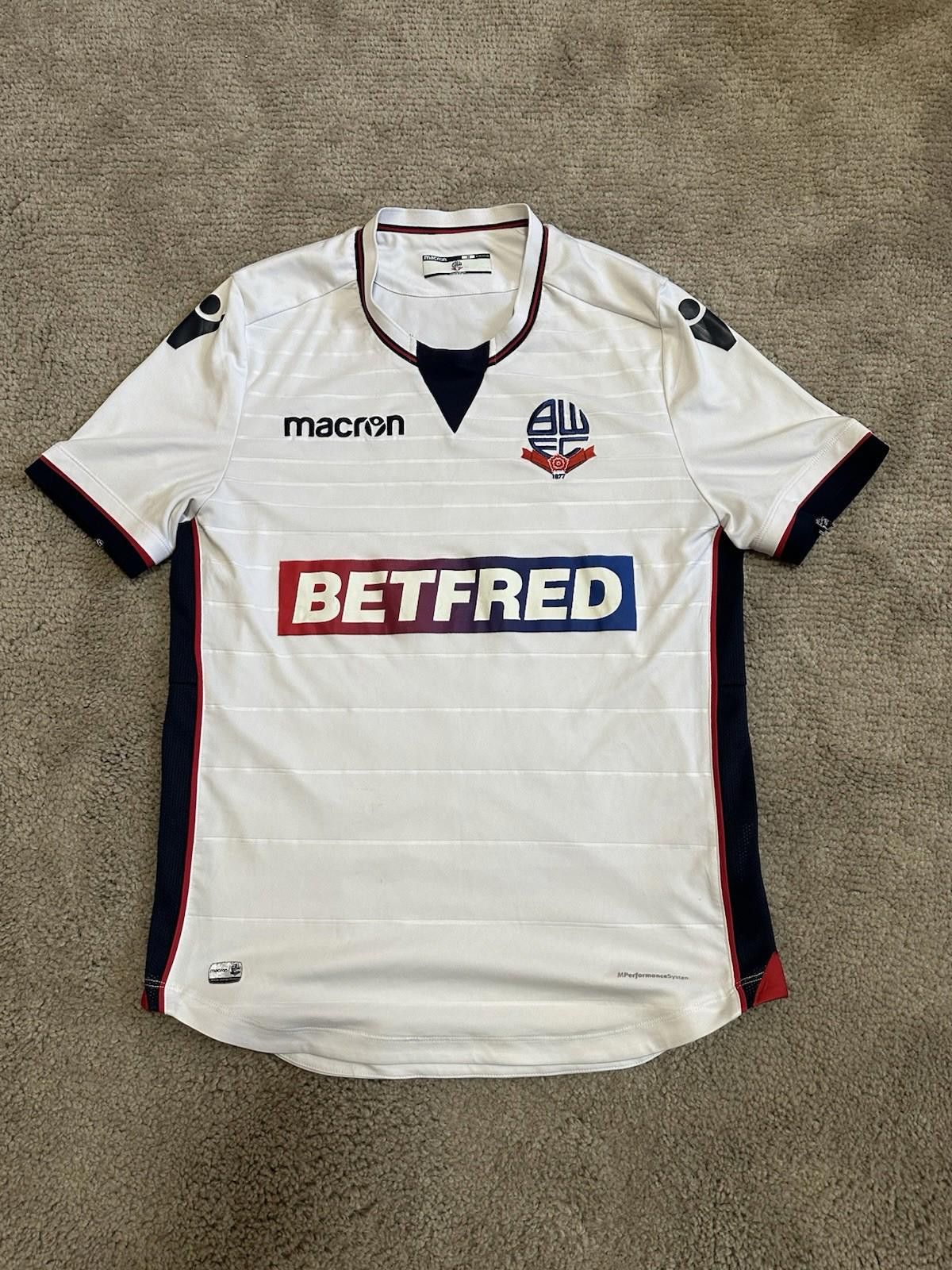 Macron Bolton Wanderers Jersey 2018/2019 Home Football Soccer Size US M / EU 48-50 / 2 - 1 Thumbnail