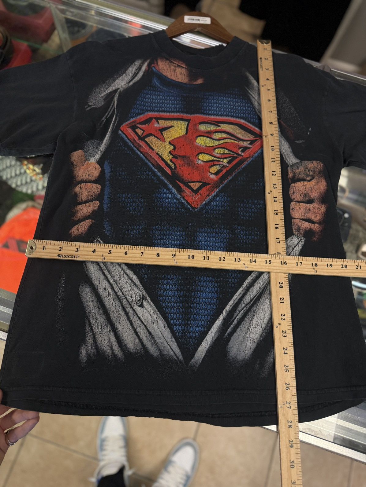 HELLSTAR Hellstar Black SuperMan Logo Tee Shirt 100% Authentic Size S Size US S / EU 44-46 / 1 - 12 Thumbnail