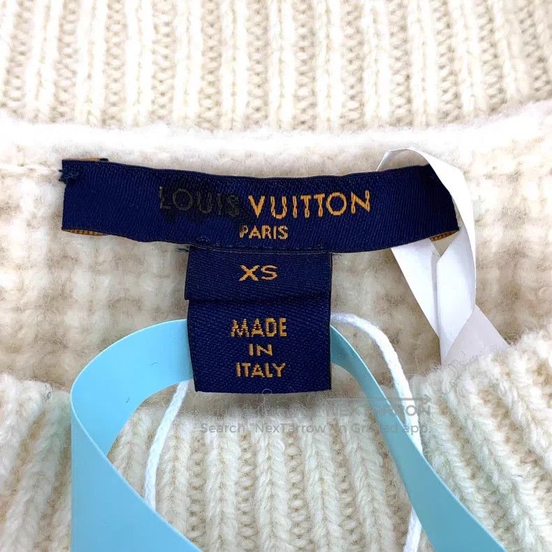 Louis Vuitton Louis Vuitton Off White Nylon Interlaced Wool Crew Neck Lo Size US XS / EU 42 / 0 - 6 Thumbnail