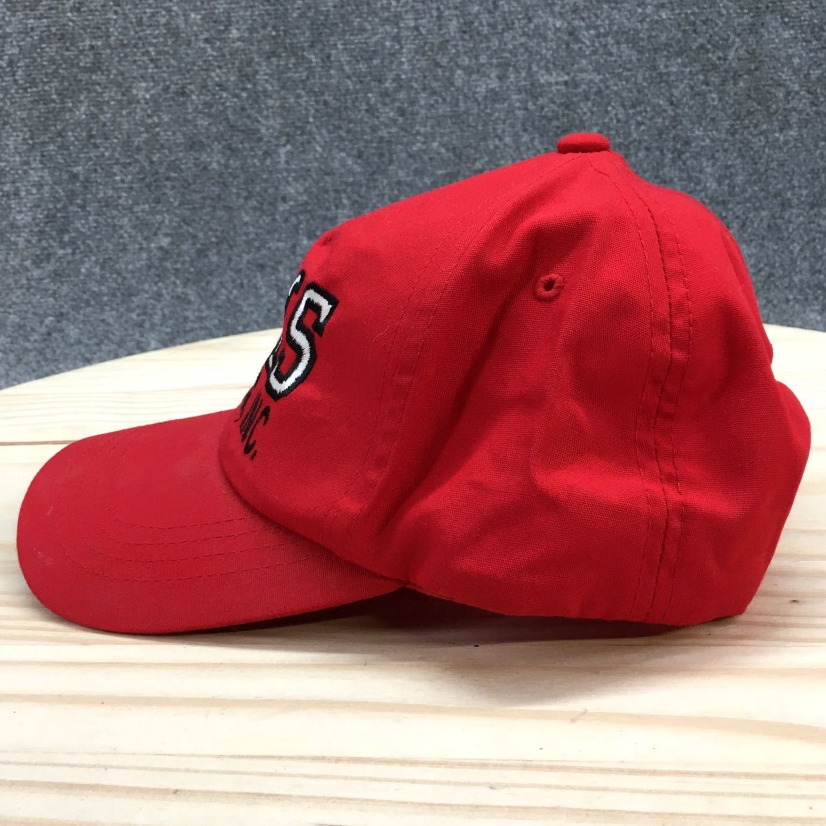 Vintage JMS Trucking INC Baseball Cap Hat Mens One Size Fits All Red Adjustable Yupoong Size ONE SIZE - 4 Thumbnail